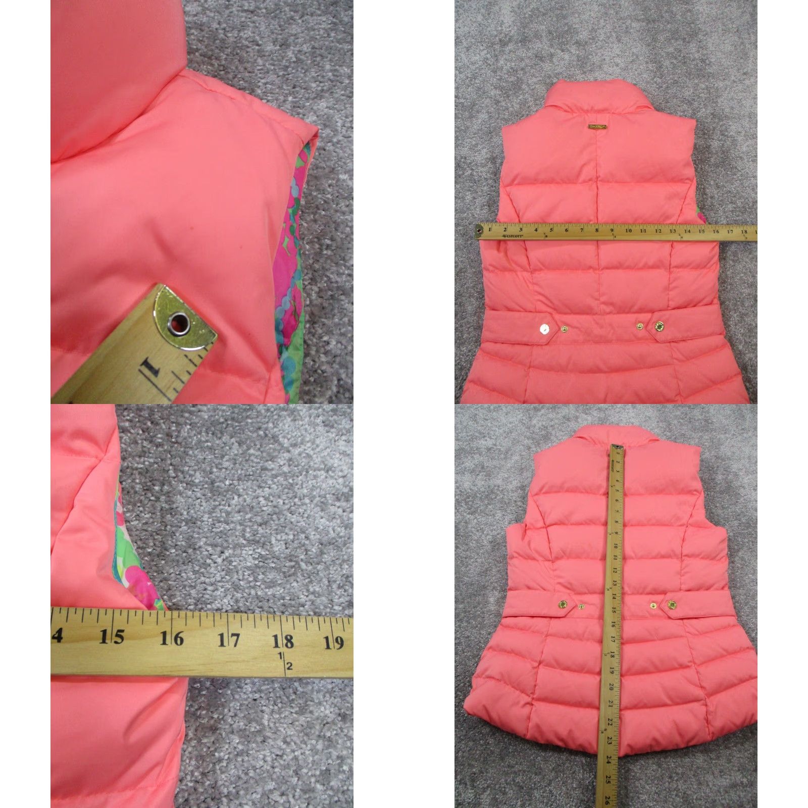 Lilly Pulitzer Lilly Pulitzer Vest Womens Small Pink Down Insulated Puffer Size S / US 4 / IT 40 - 8 Thumbnail