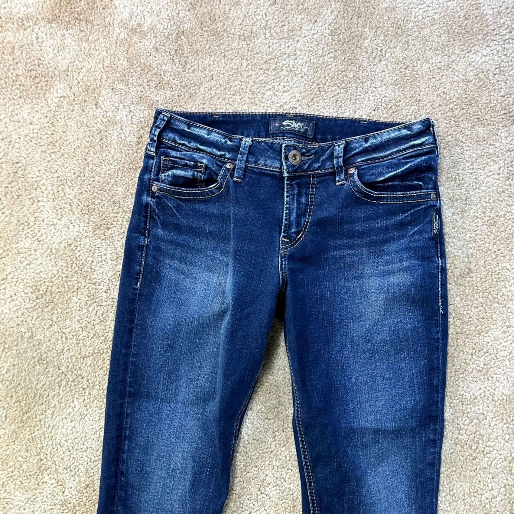 Silver Jeans Co. Silver Jeans Suki Skinny Jeans Women's 30x25 Blue Denim Stretch Slim 5-Pocket - Regular Size Type: Jeans Size 30" / US 8 / IT 44 - 2 Thumbnail