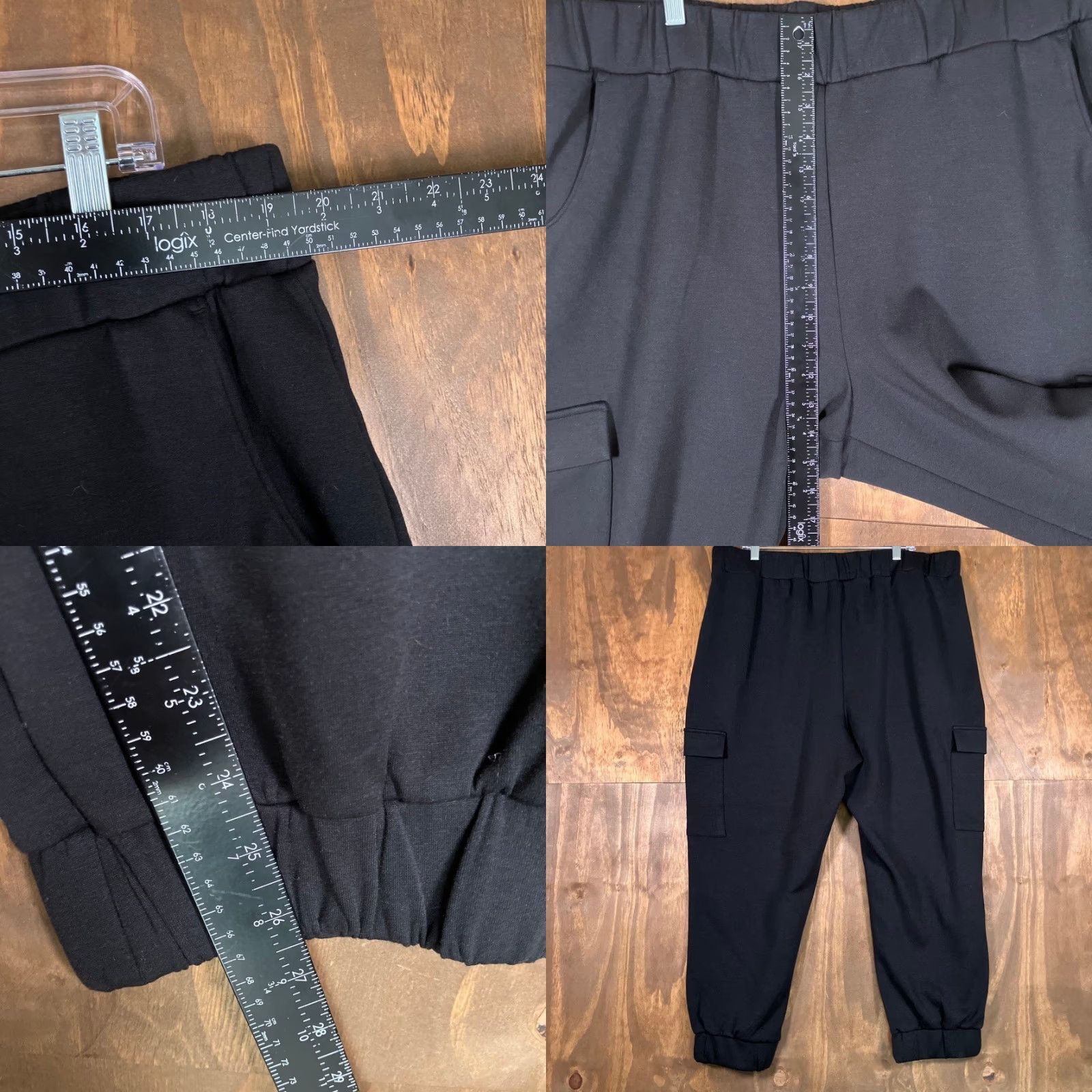 Express Express Pants Black High Rise Cropped Cargo Jogger XL Women Size 26" / US 2 / IT 38 - 8 Thumbnail