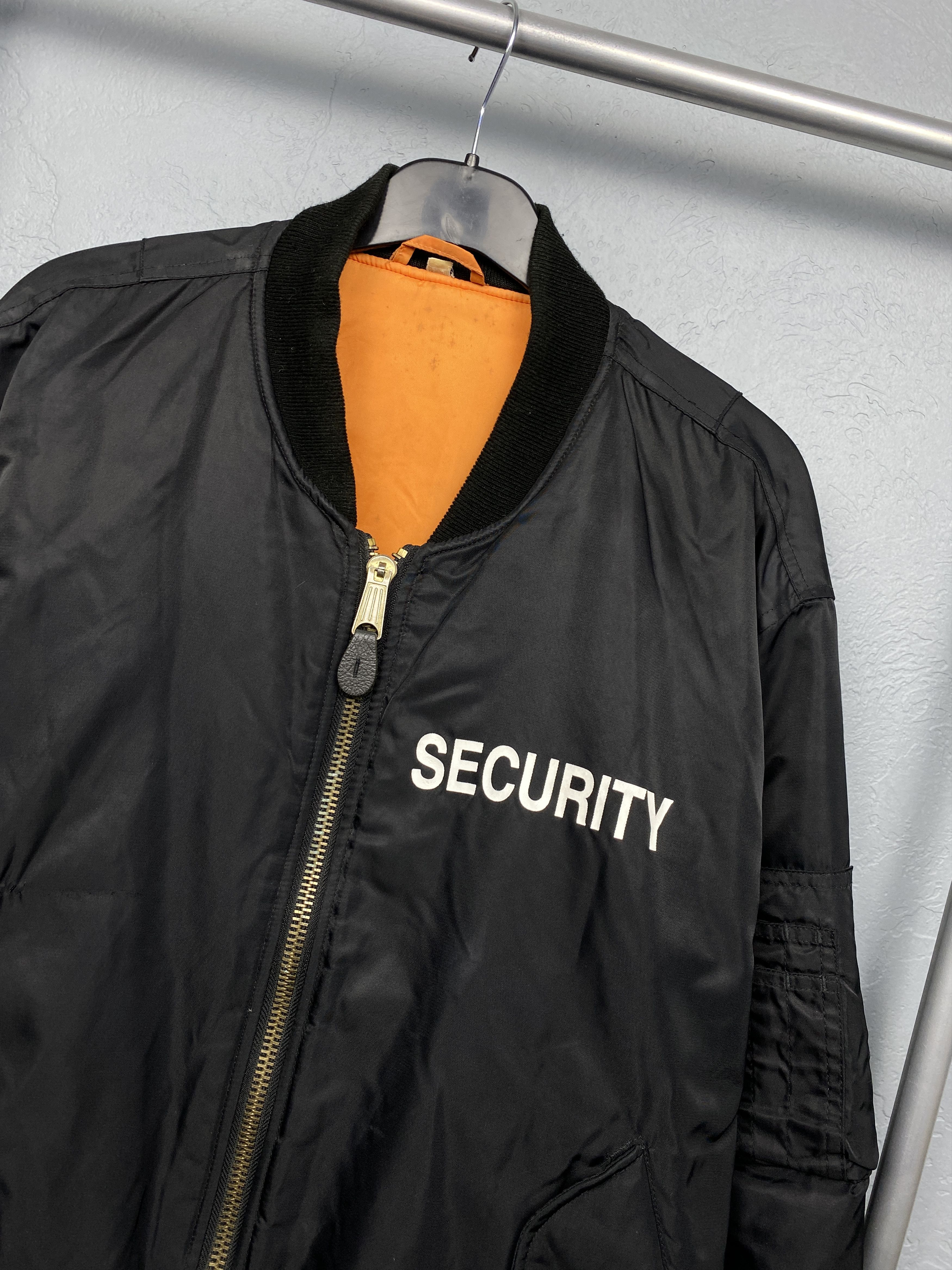 Vintage SECURITY MA1 Pilot Air Force Nylon Bomber Jacket Vintage Size US XL / EU 56 / 4 - 4 Thumbnail
