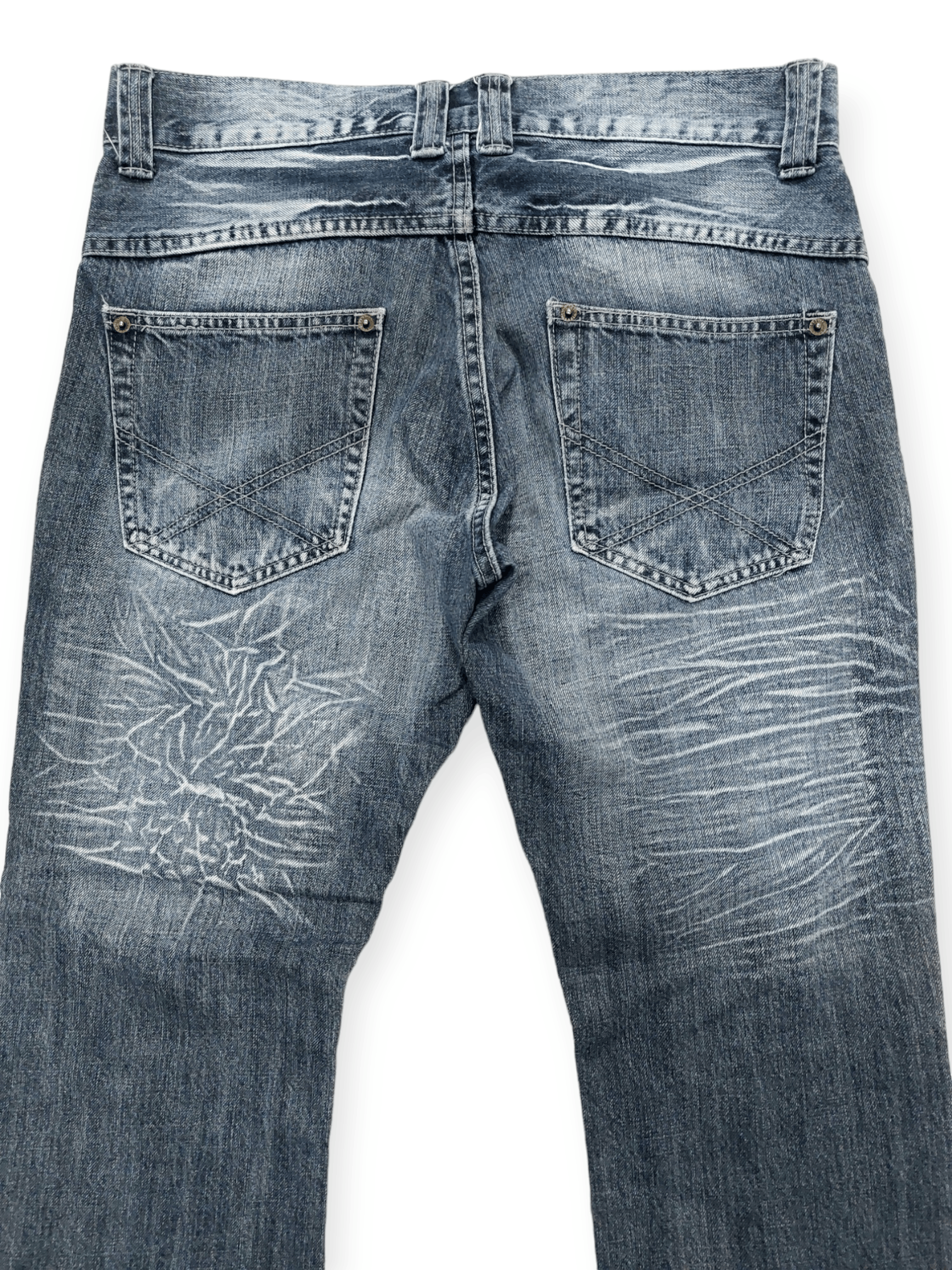 Other 🔥SORRIDERE🔥 Punk Style Flare Bootcut Denim Jeans Size US 31 - 11 Thumbnail