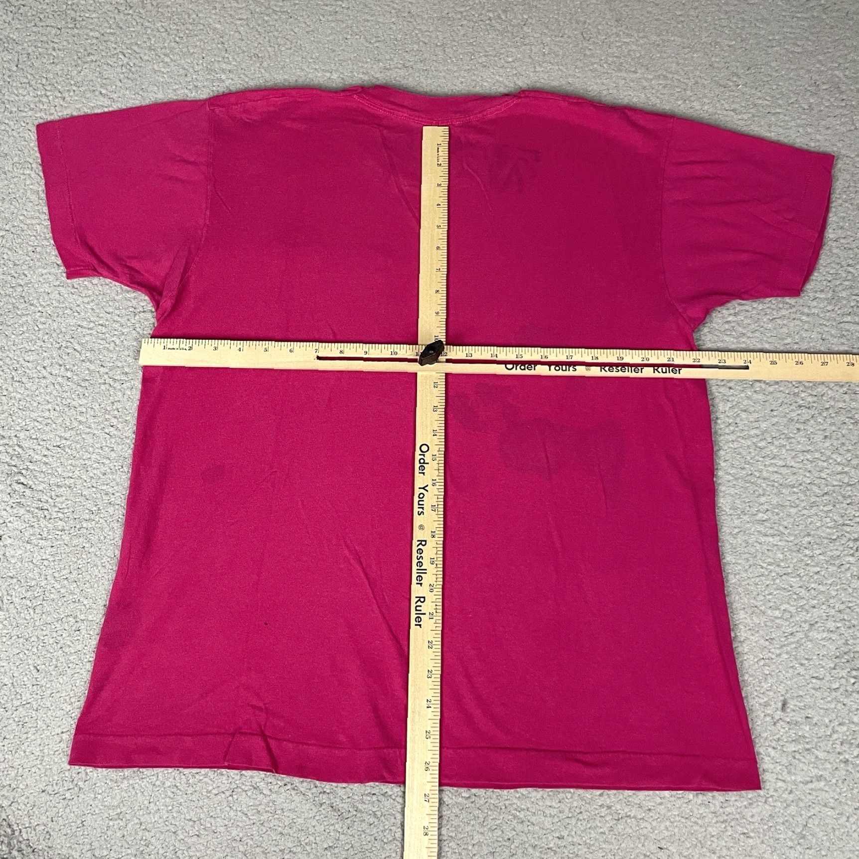 Fruit Of The Loom VINTAGE Fruit Of The Loom Tshirt Adult XL Pink Blank Single Stitch Pocket 80s USA Shirt Mens T-Shirt Size US XL / EU 56 / 4 - 6 Thumbnail