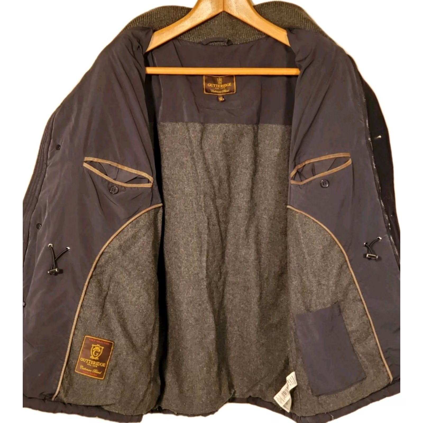Vintage Gutteridge Dal 1878 Dark Navy Giubbotti Quilted Jacket Men's 54 Navy Wool Blend Lining Wool 54 Men Regular Size 54 Jacket Size US L / EU 52-54 / 3 - 3 Thumbnail