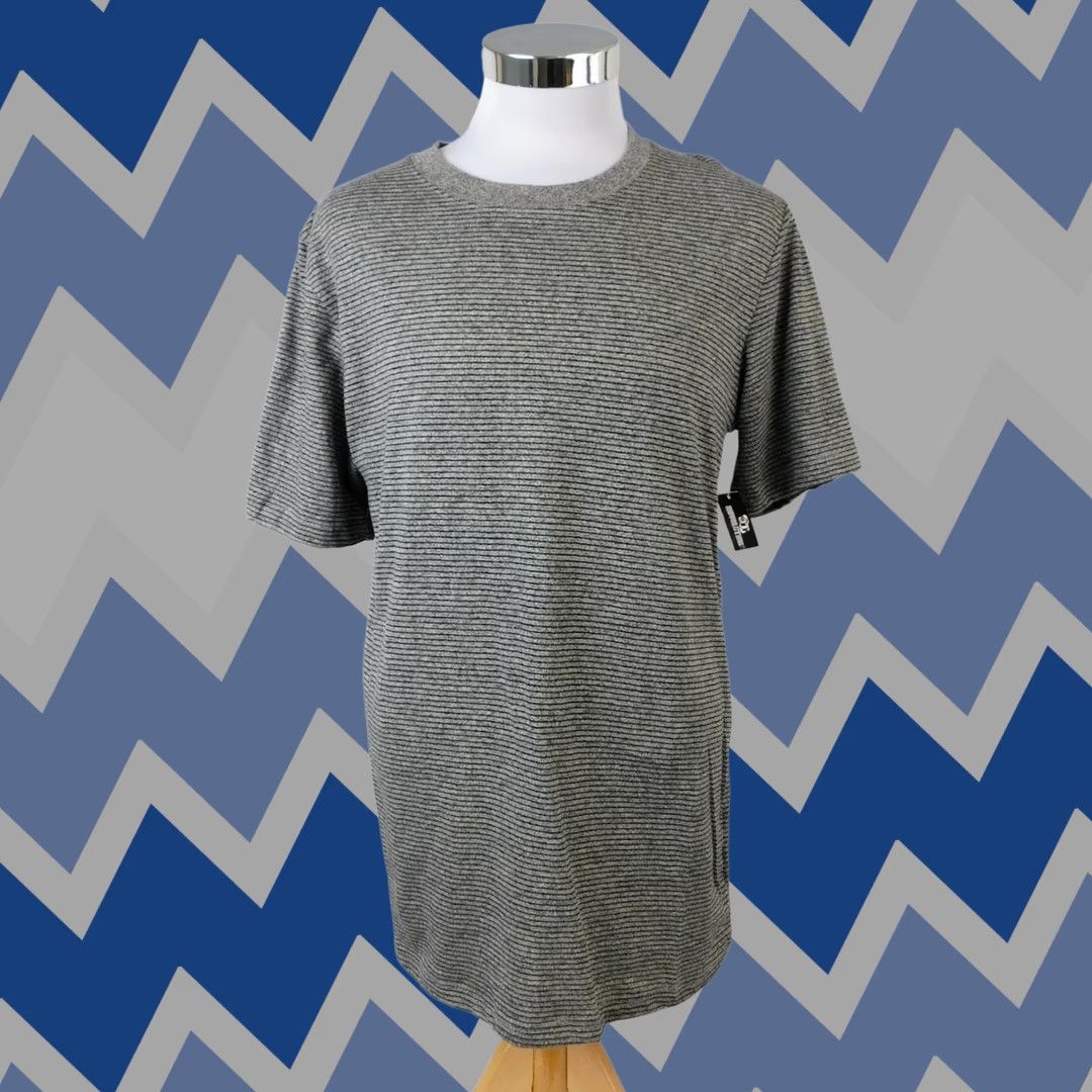 Vintage Revolution Men's T-Shirt Gray Stripe Short Sleeve Crew Neck Large L Shirt Mens Size US L / EU 52-54 / 3 - 1 Thumbnail