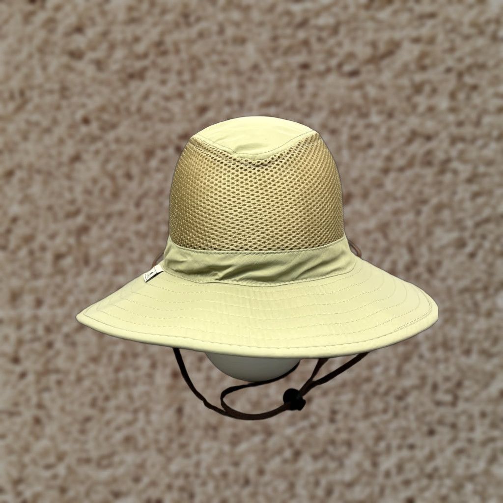 Vintage Elysiumland Bucket Hat Adult One Size Green Nylon Lightweight Adjustable for Fishing Camping Outdoor Mens Size ONE SIZE - 1 Thumbnail