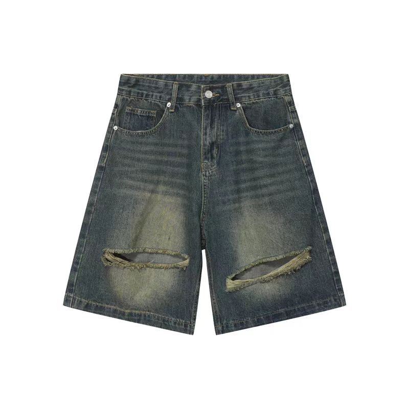 Japanese Brand × Vintage Vintage ripped and worn denim shorts Size US 34 / EU 50 - 6 Thumbnail
