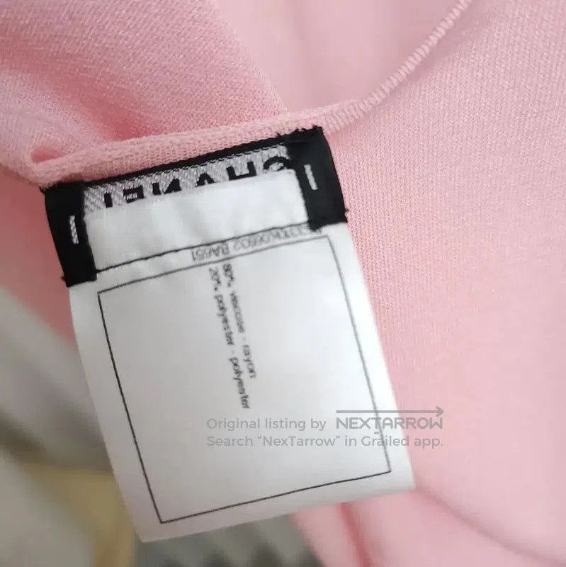 Chanel Chanel Pink Logo Short Sleeve Top . Size XS / US 0-2 / IT 36-38 - 3 Thumbnail