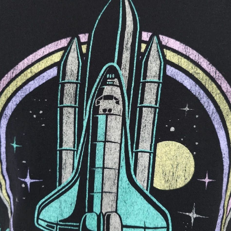 NASA NASA T Shirt Mens Small Black Space Shuttle Palm Trees Goodie Two Sleeves T-Shirt Cotton Crew Neck Short Sleeve Mens Space Size US S / EU 44-46 / 1 - 3 Thumbnail