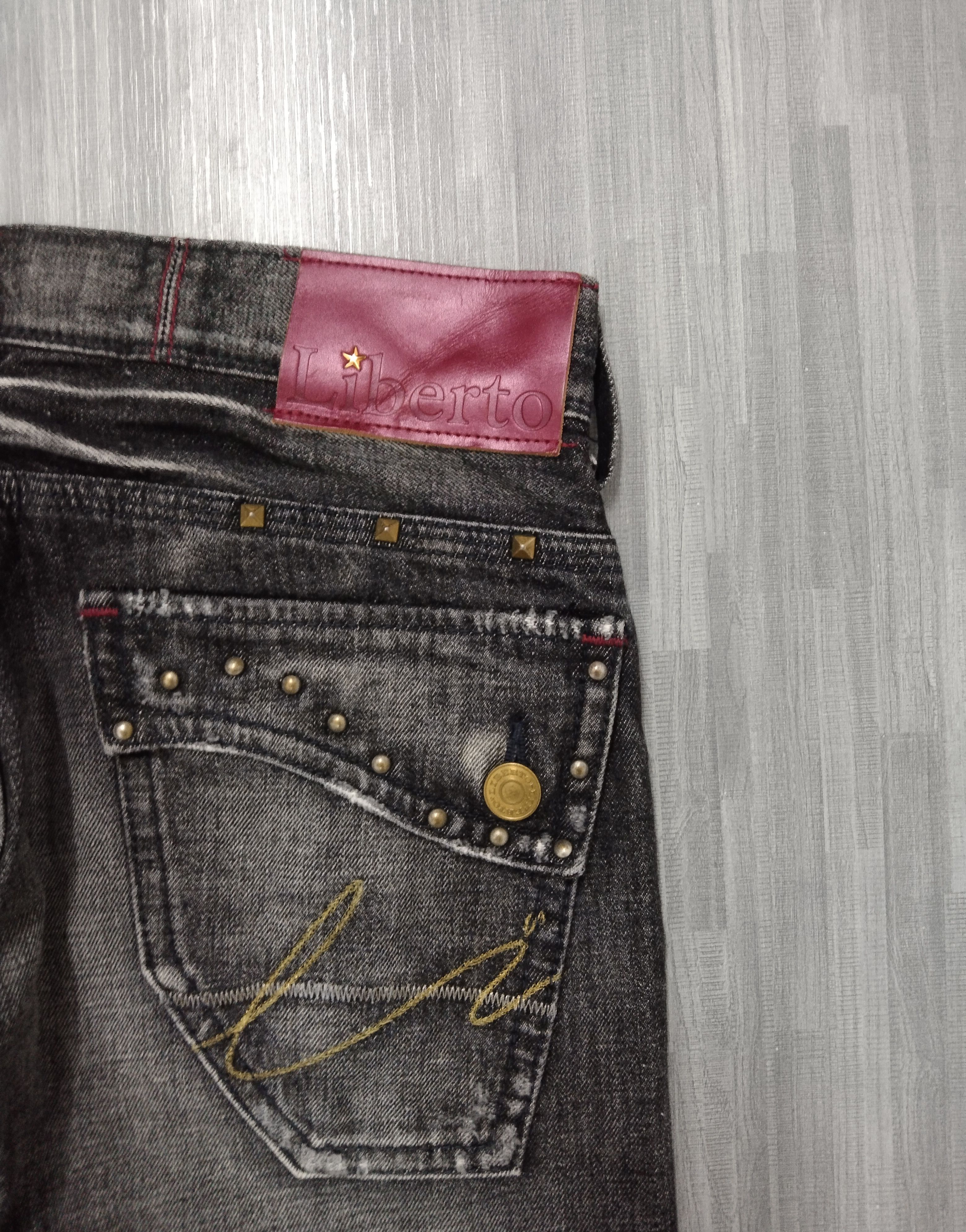 Japanese Brand SICK RIPED WASHED BLACK LIBERTO DENIM PANTS Size US 32 / EU 48 - 8 Thumbnail