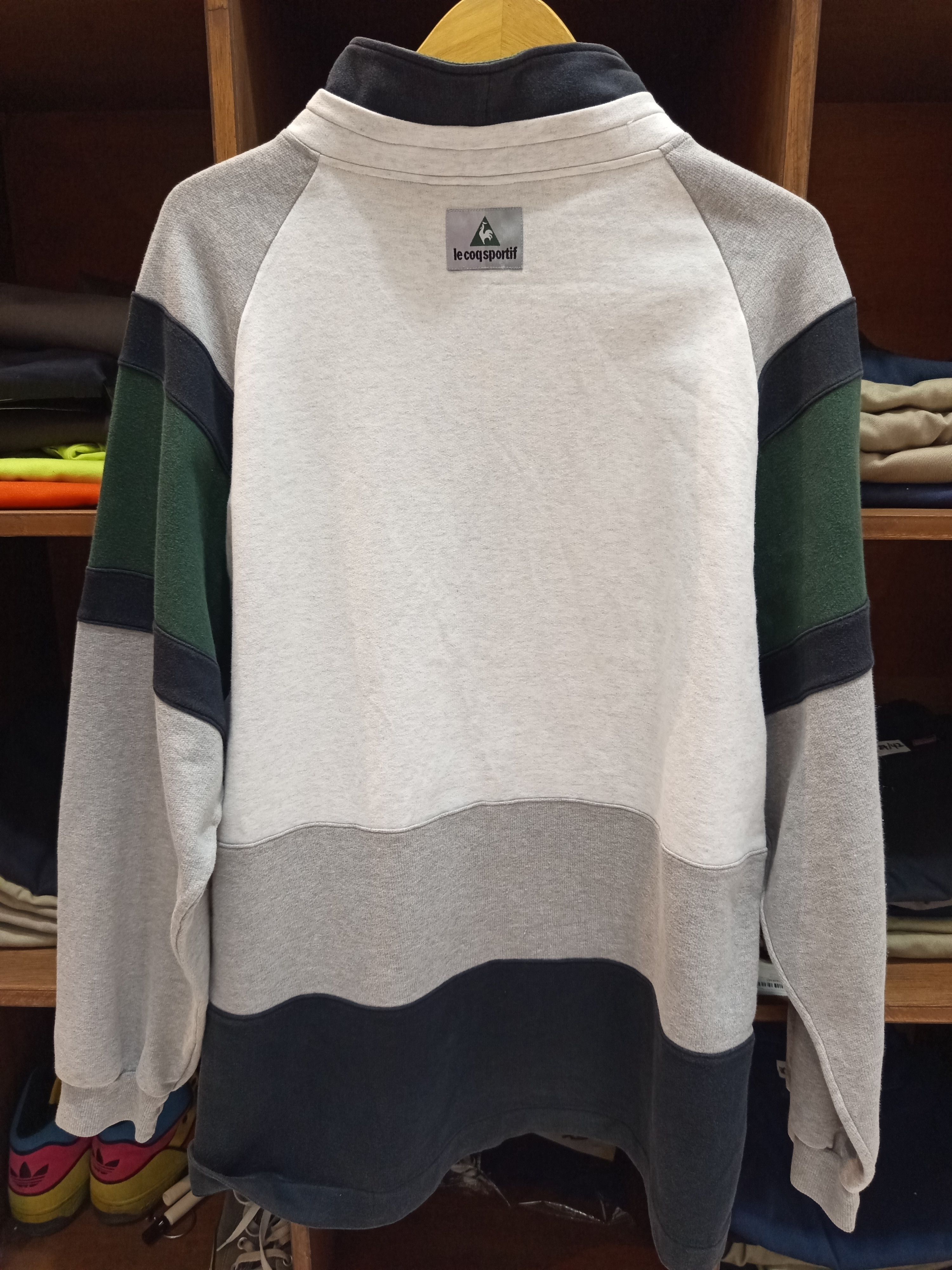 Le Coq Sportif Le Coq Sportif Japan Made Color Block Mock Neck Sweatshirt Size US L / EU 52-54 / 3 - 7 Thumbnail