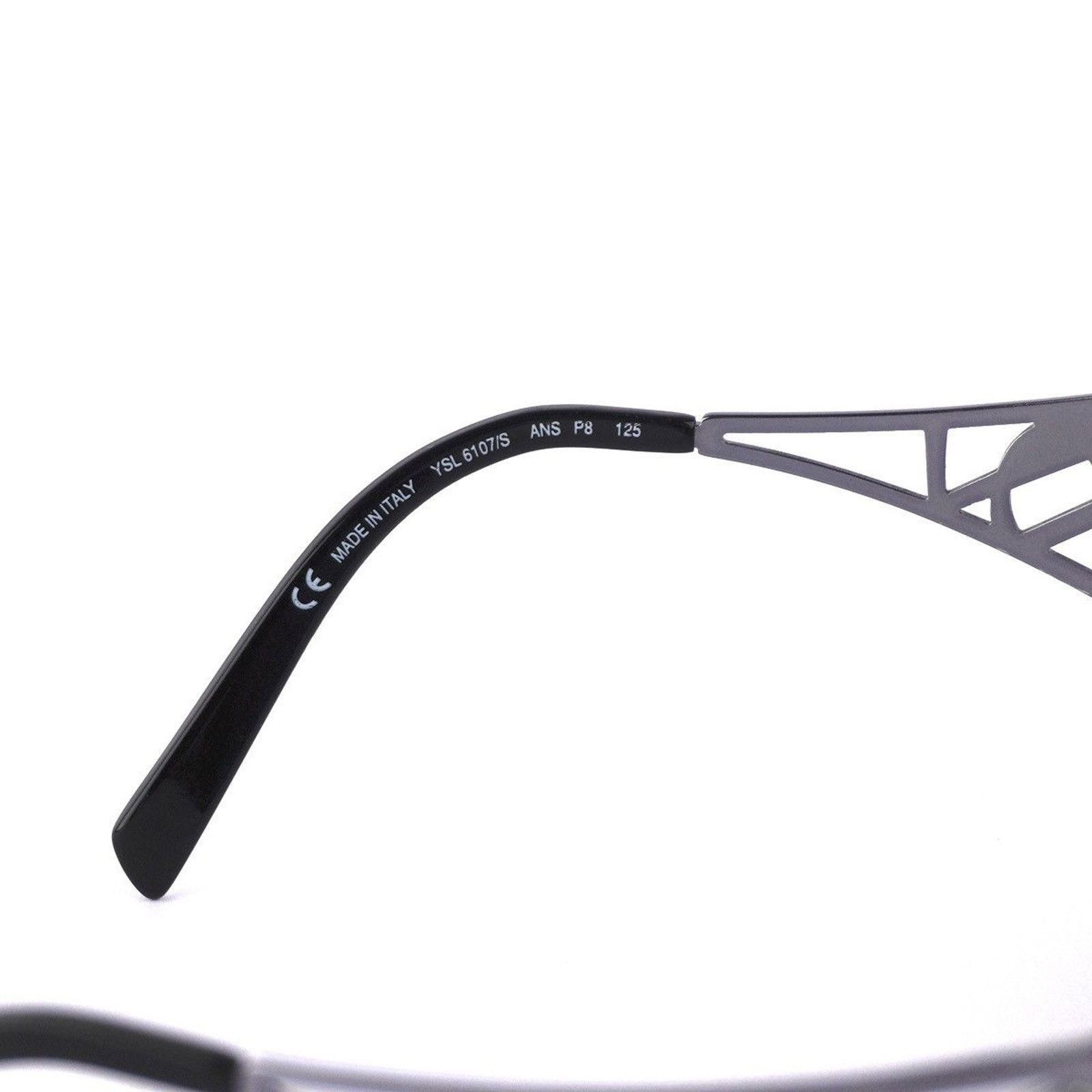 YSL 6107/S Shield Sunglasses Navy Blue Italy Made w/ Crystal Temples Saint Laurent SL-51-Rim 008 Sunglasses Men main image 3