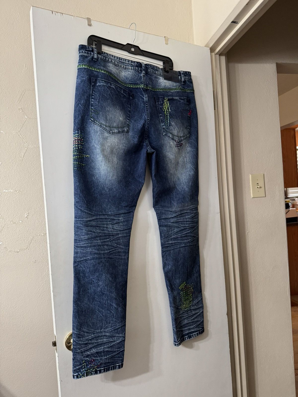 Staple Staple Blue embroidered slim fit jeans Size US 38 / EU 54 - 7 Thumbnail