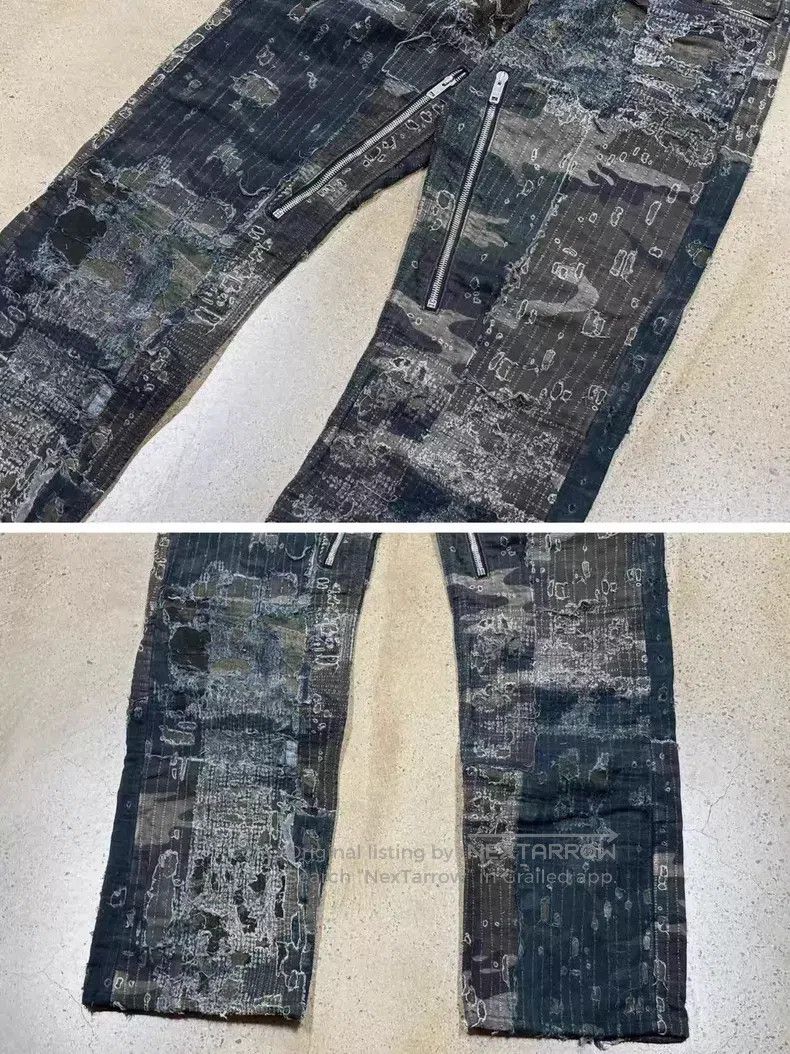 Givenchy Givenchy Original Ripped Camo Destroyed Denim Pants Size US 34 / EU 50 - 5 Thumbnail
