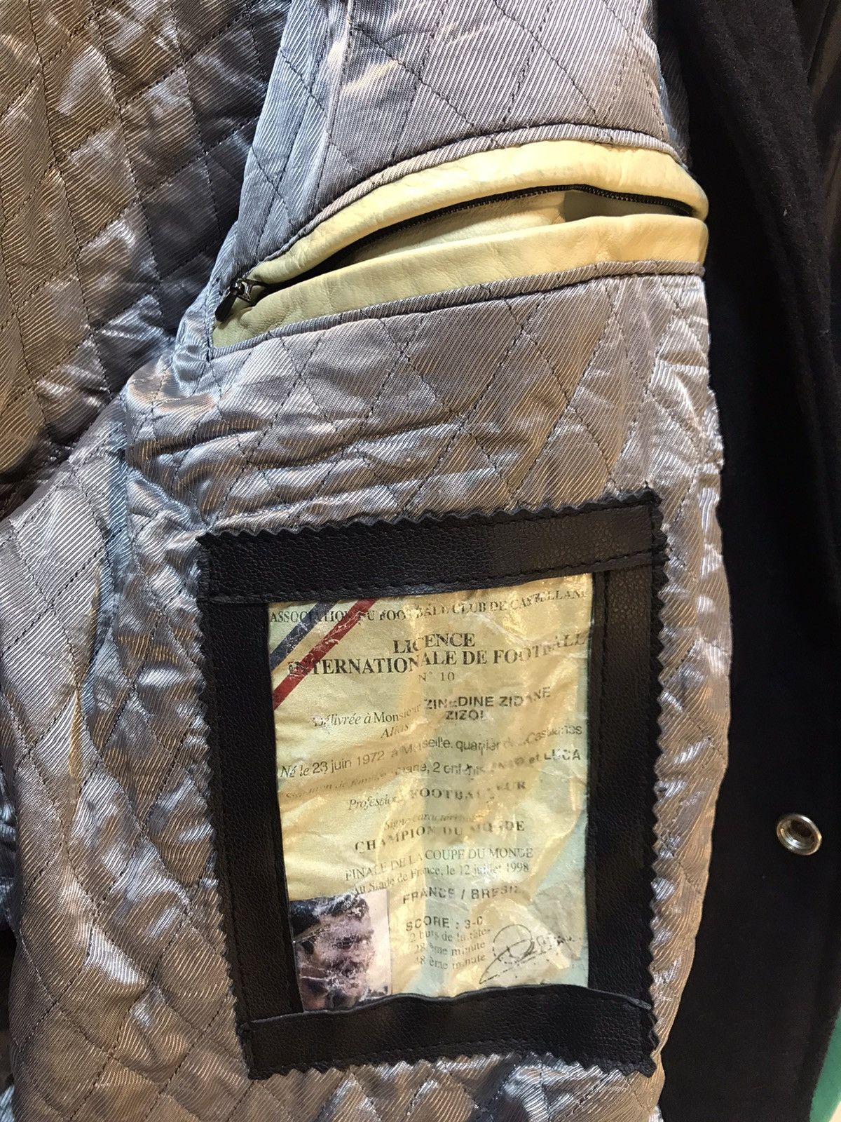 Vintage Vintage Z.Zidane 10 Leather Bomber Jacket Size US XXL / EU 58 / 5 - 5 Thumbnail