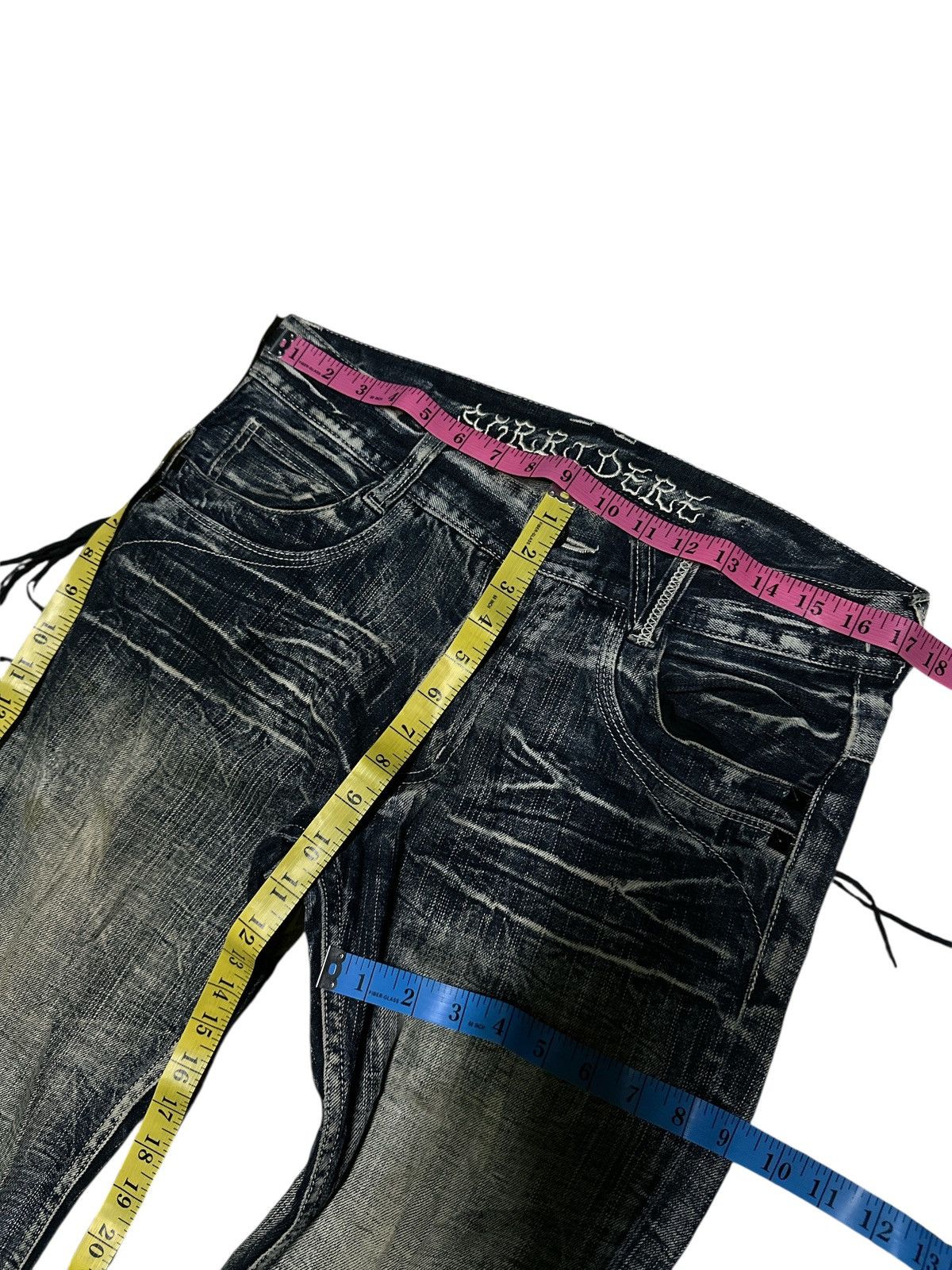Japanese Brand 2000s Sorridere Mudwax Flare Distress 🎌💥 Size US 34 / EU 50 - 5 Thumbnail