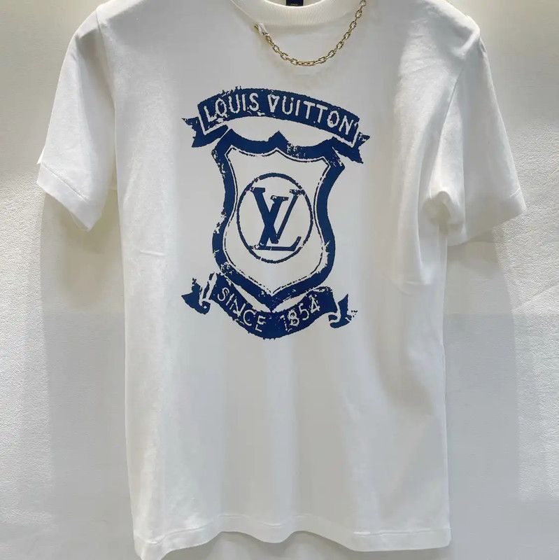 Louis Vuitton Louis Vuitton Women's White Cotton T-Shirt 0089 Size S / US 4 / IT 40 - 1 Thumbnail