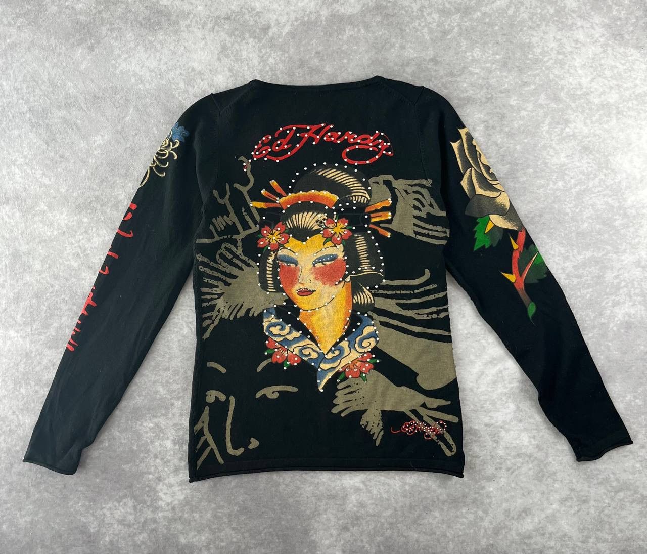 Ed Hardy Ed Hardy Y2K Tattoo Long Sleeve – Geisha Graphic (M) Size M / US 6-8 / IT 42-44 - 2 Thumbnail