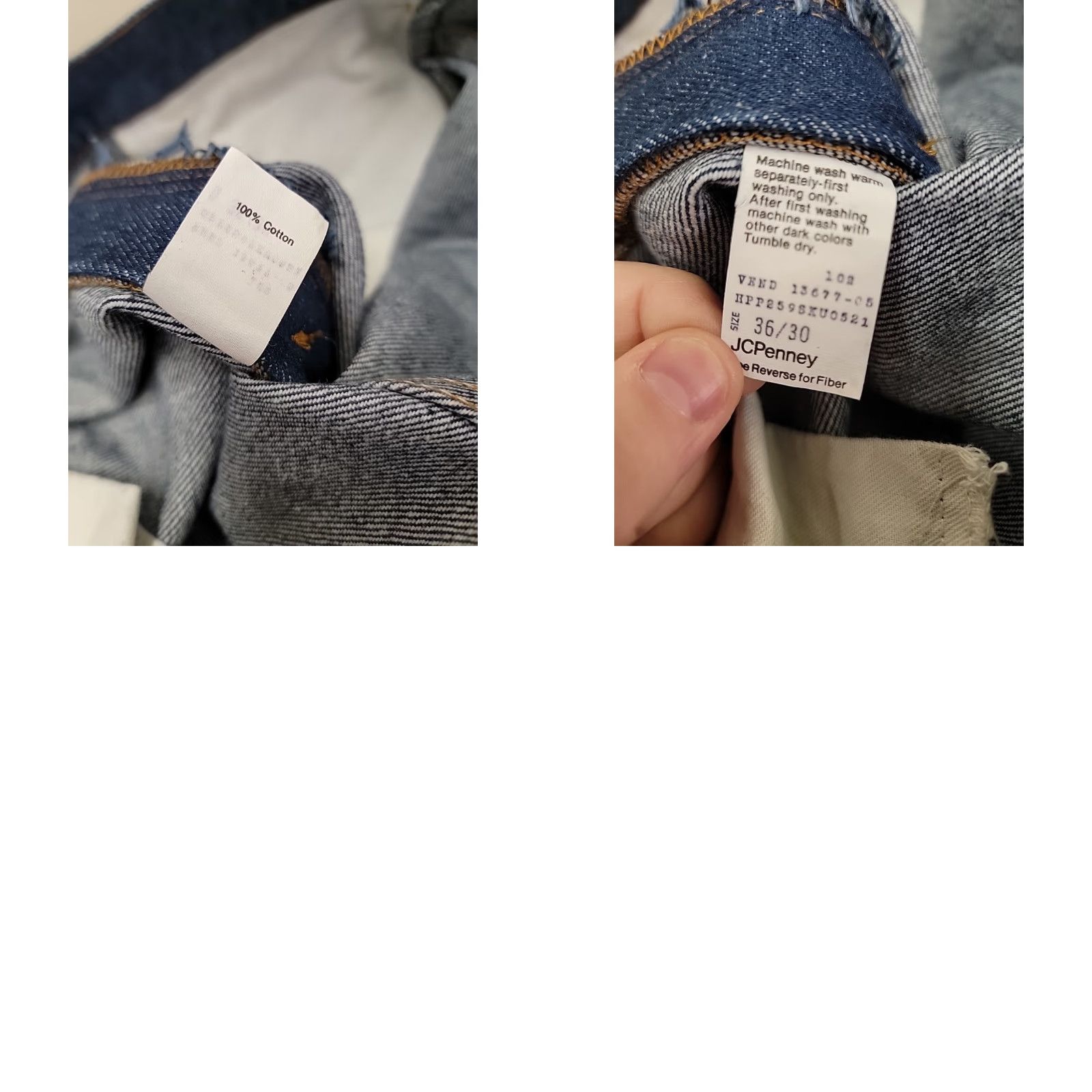 JCPenney VINTAGE JCPenney Jeans Mens 36x30 Denim 100% Cotton Blue Dark Wash 5-Pocket Size US 36 / EU 52 - 11 Thumbnail