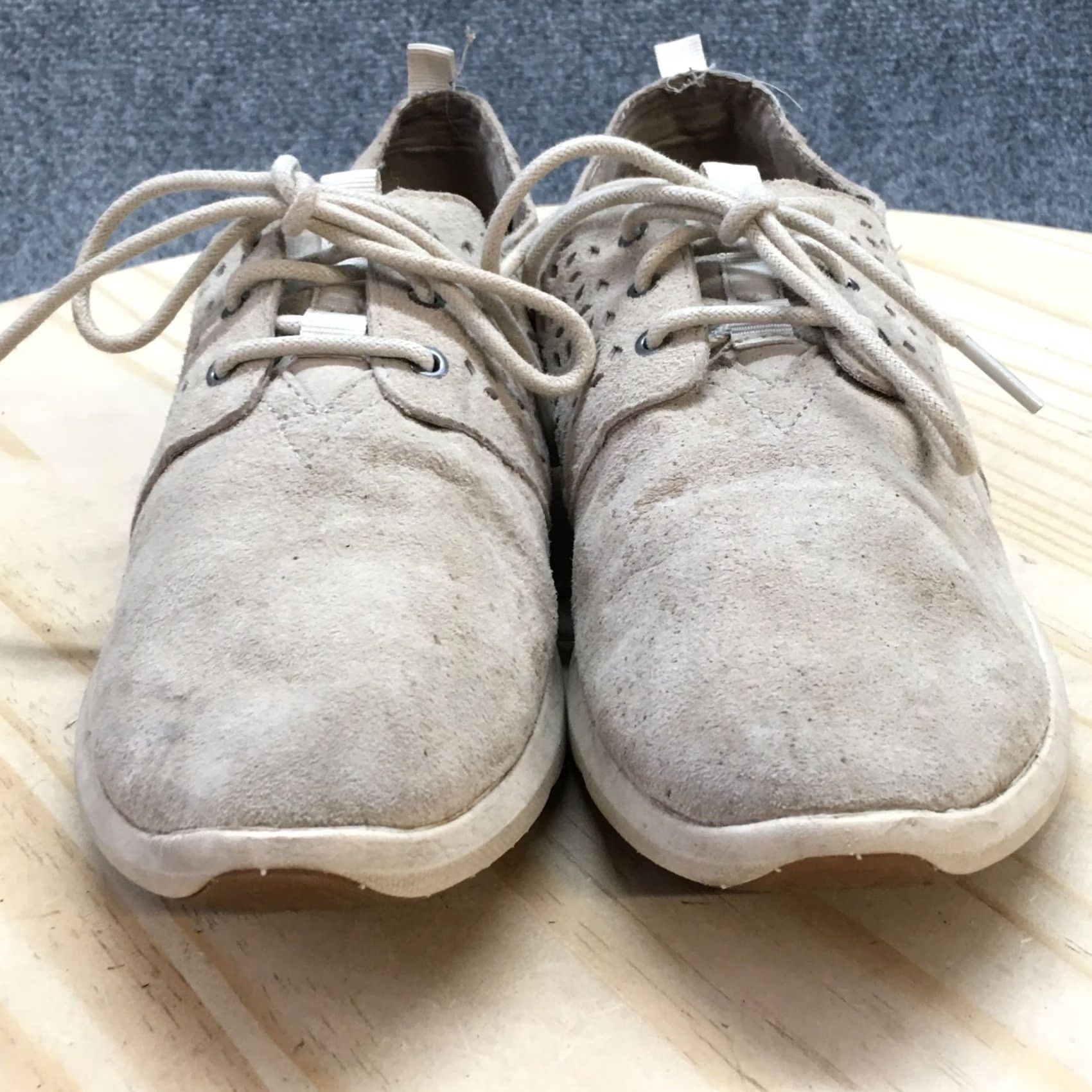 Toms TOMS Shoes Womens 8 Low Top Sneakers Beige Faux Suede Round Toe Lace Up Casual Size M / US 6-8 / IT 42-44 - 7 Thumbnail