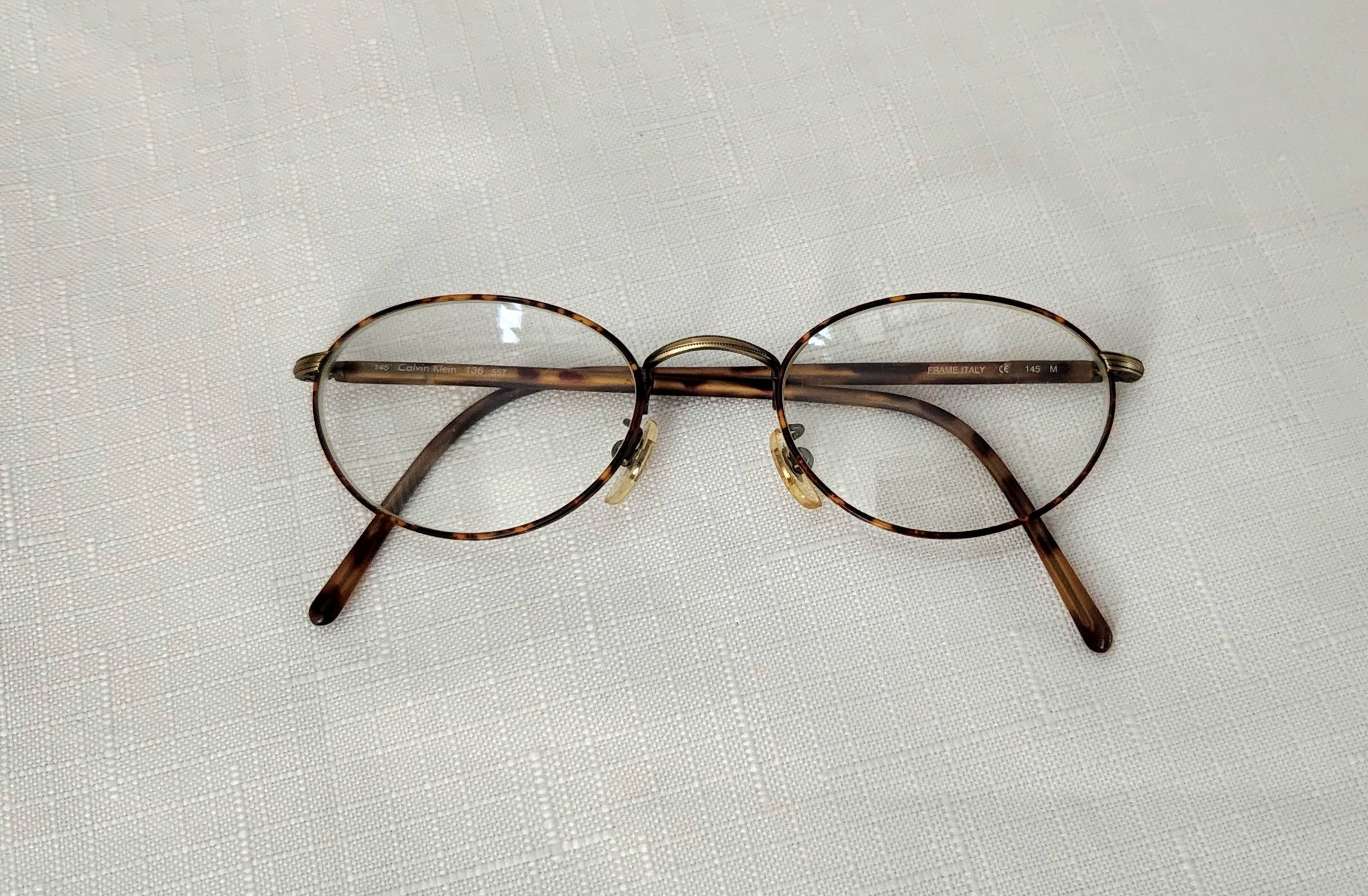 Calvin Klein × Vintage CALVIN KLEIN Vintage Tortoise 136 557 EYEGLASSES Frame Italy Size ONE SIZE - 6 Thumbnail