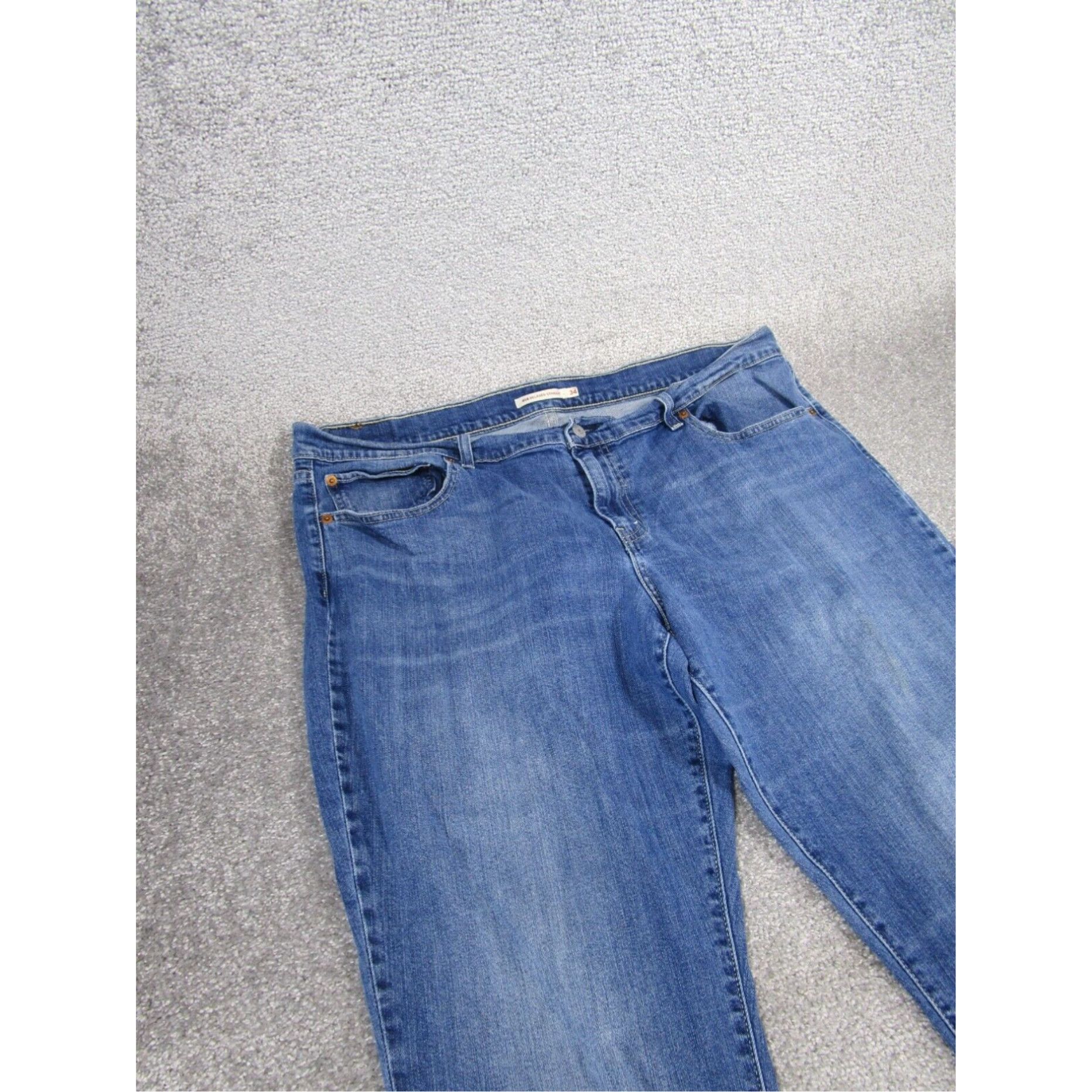 Levi's Levis Womens 34 Relaxed Straight Medium Wash Denim Jeans XL Size 24" / US 00 / IT 34 - 3 Thumbnail