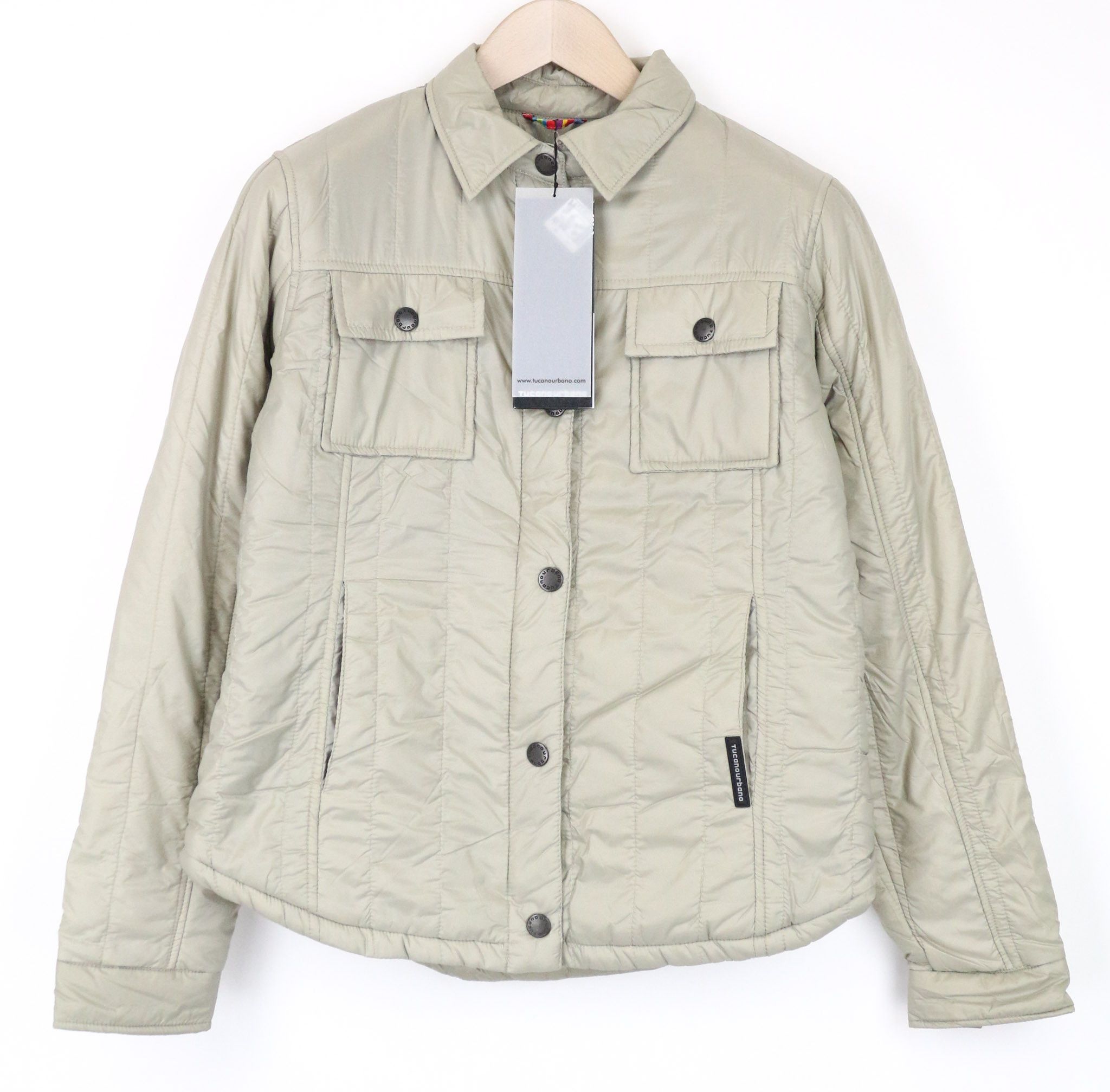 Other TRUDY IT46 Beige Windproof Moto Jacket 75270 Size 4XL / US 24-26 - 1 Thumbnail