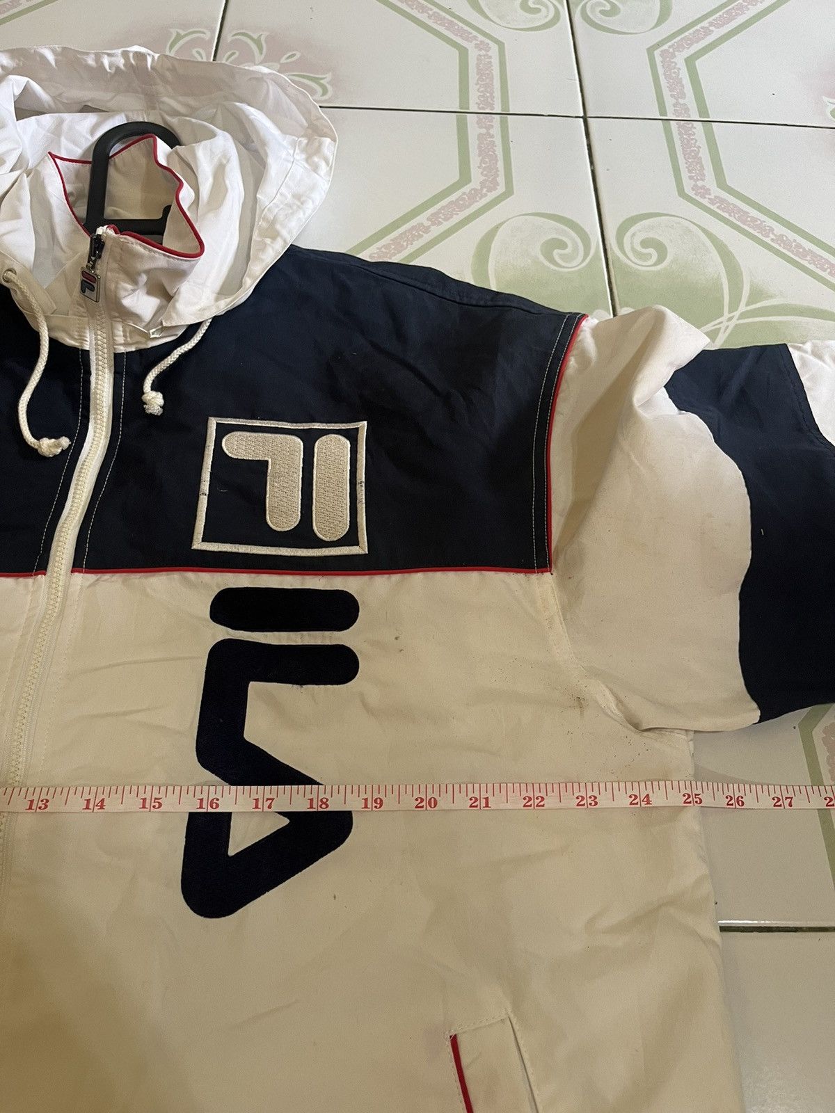 Fila Vintage Fila Windbreaker Hoodie Big Logo Size US XL / EU 56 / 4 - 10 Thumbnail