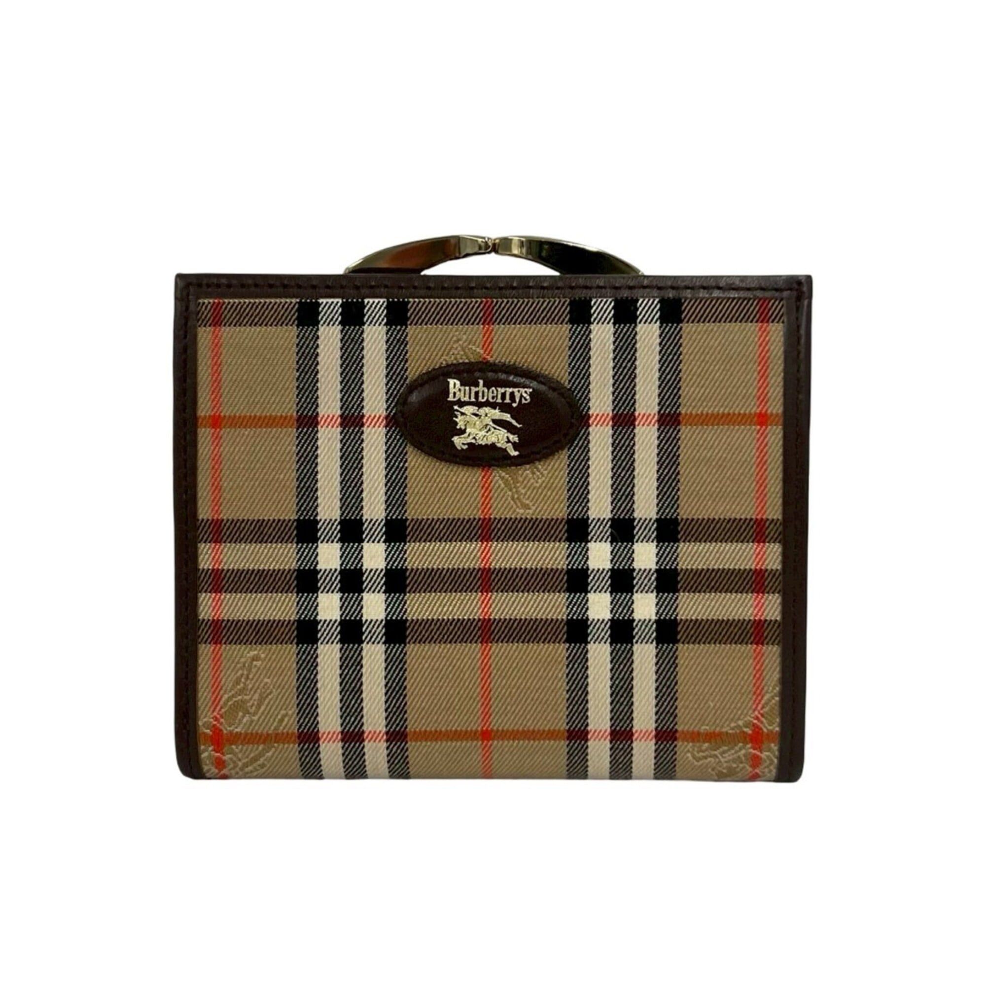 Burberry Burberry Tri-fold wallet Leather Navy Men's Women's
