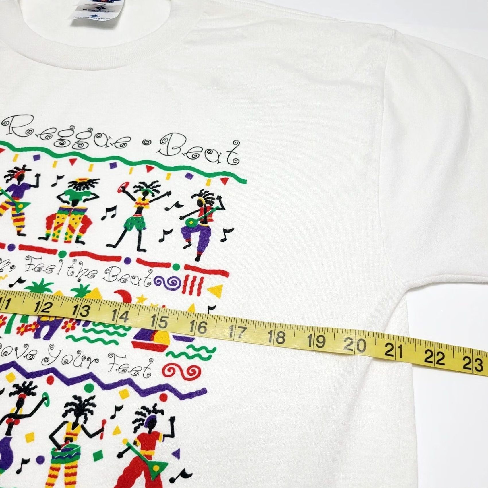 Jerzees VINTAGE Bahamas Graphic T-shirt Large Rasta Reggae Dancing 90s 80s Music Art Jerzees Mens White Short Sleeve Crew Neck 1990-1999 Size US L / EU 52-54 / 3 - 5 Thumbnail