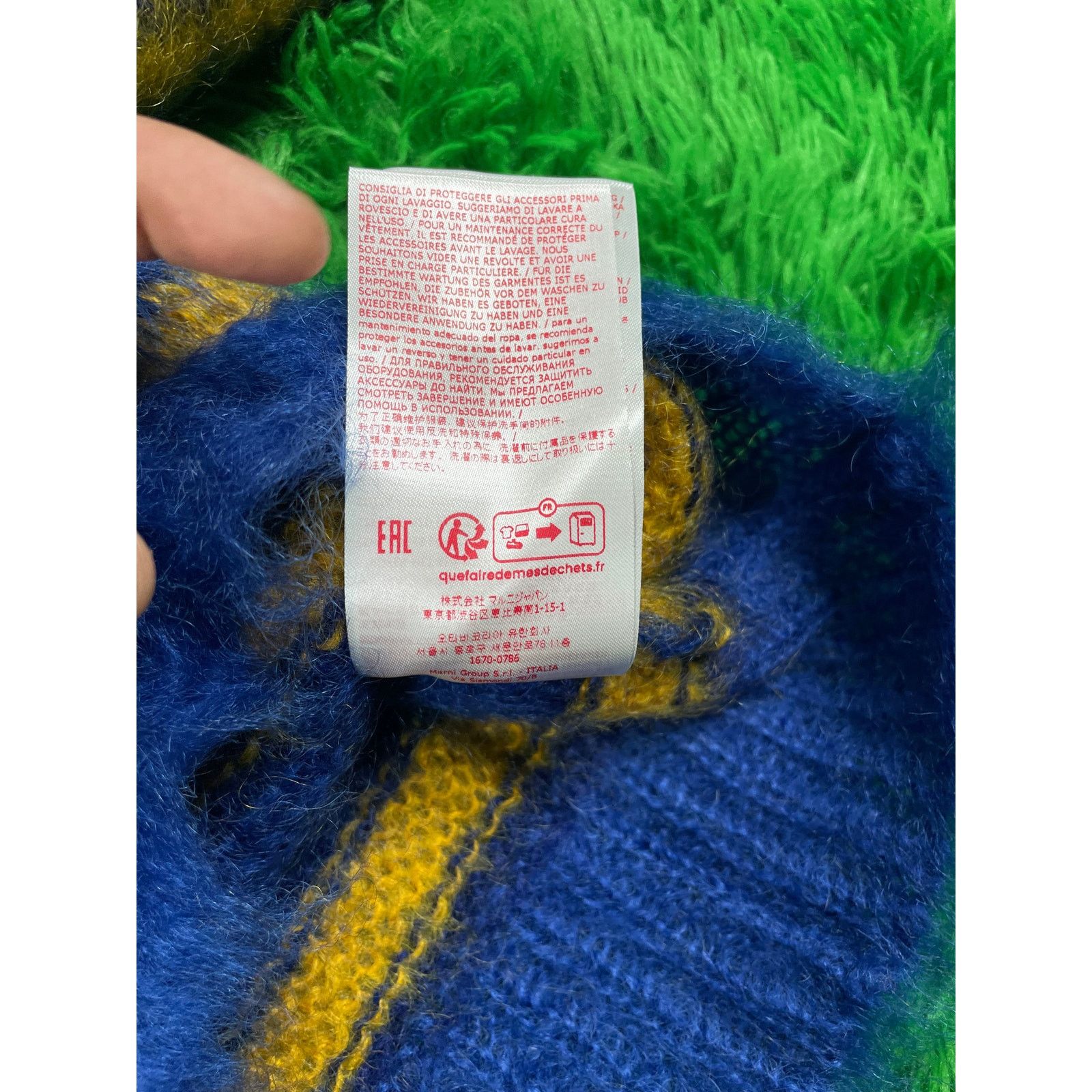 Marni Marni Fuzzy Wuzzy Crewneck Navy Orange 52 New Size US L / EU 52-54 / 3 - 5 Thumbnail