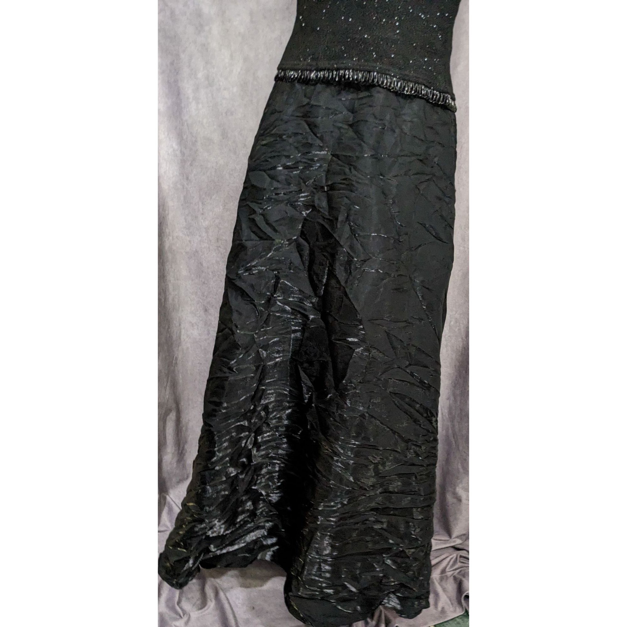 Other Vintage Y2K Gothic Formal Black Strapless Gown Size L / US 10 / IT 46 - 4 Thumbnail