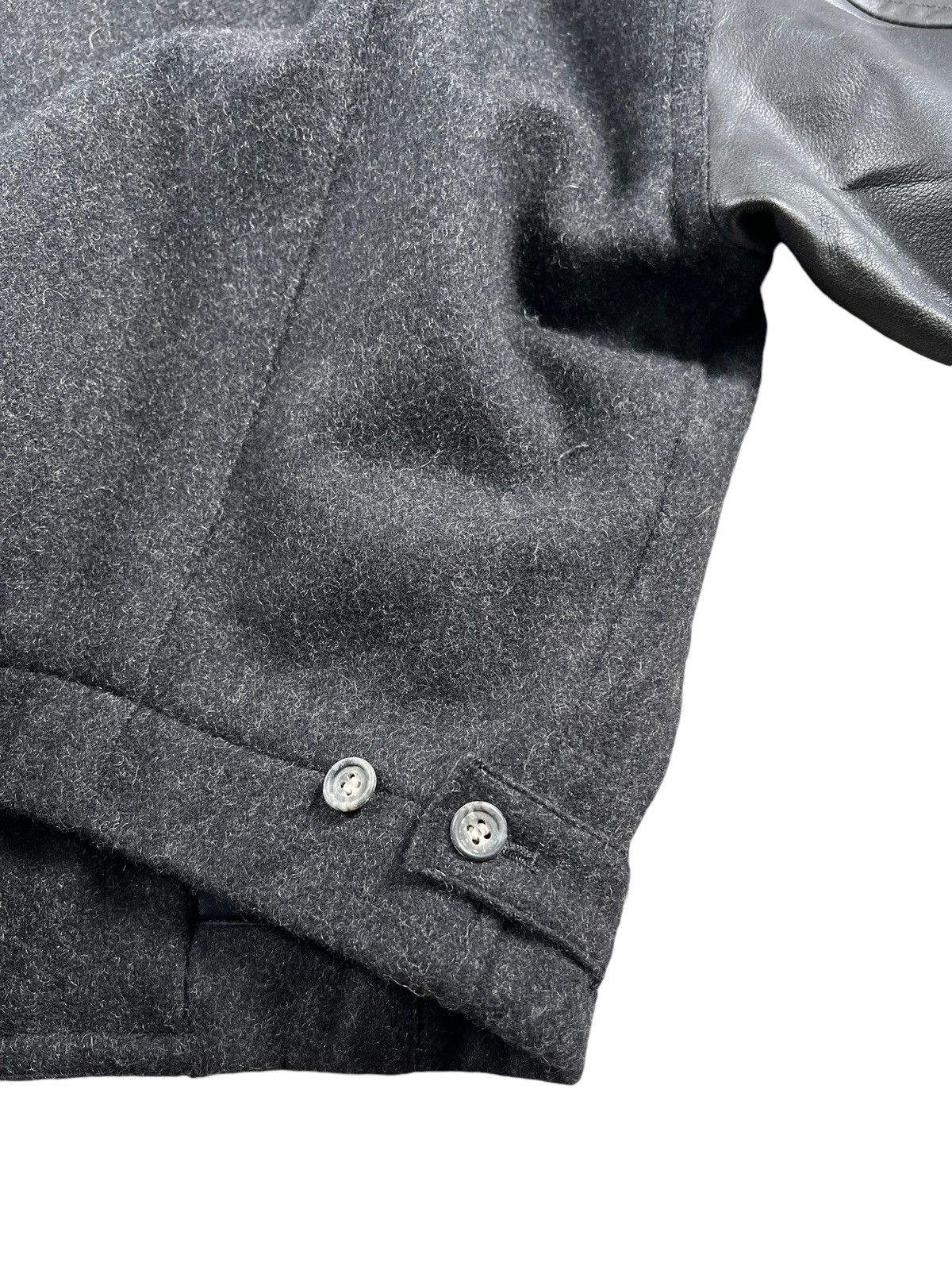 Japanese Brand × PPFM × Vintage 1990 Manic by PPFM Heavy Wool Leather Cropped Bomber Size US M / EU 48-50 / 2 - 7 Thumbnail