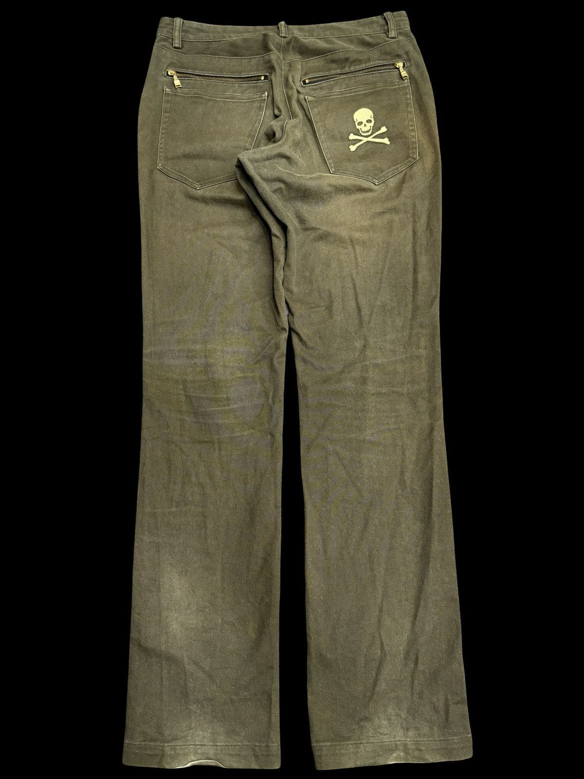 Japanese Brand 💥Skull Embroidery💥Loveless Sunfaded Skull Emb Pant F495 Size US 32 / EU 48 - 1 Thumbnail