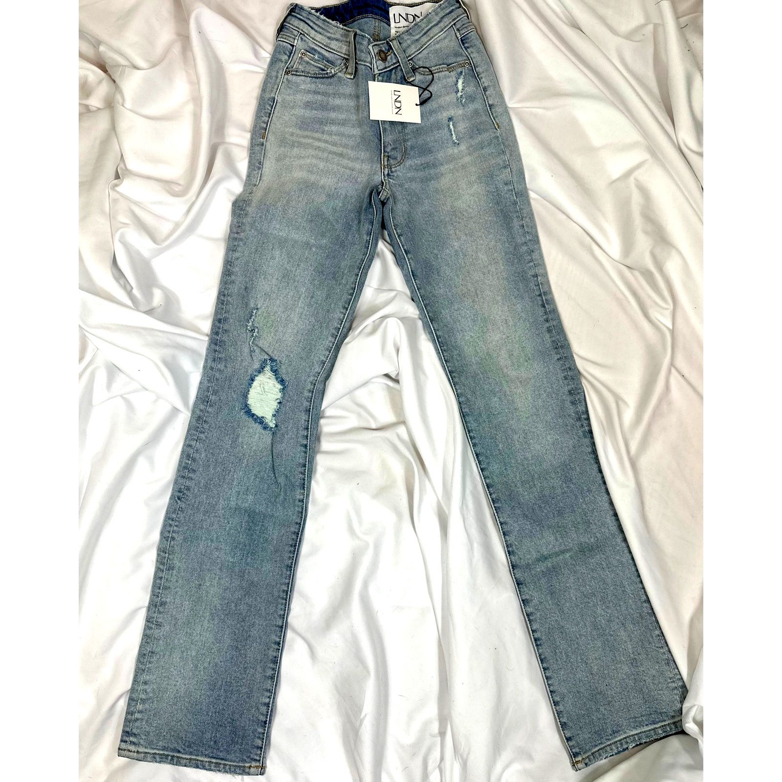 Other LNDN Landon Denim High Rise Distressed Jeans 27" Waist Size 27" / US 4 / IT 40 - 6 Thumbnail