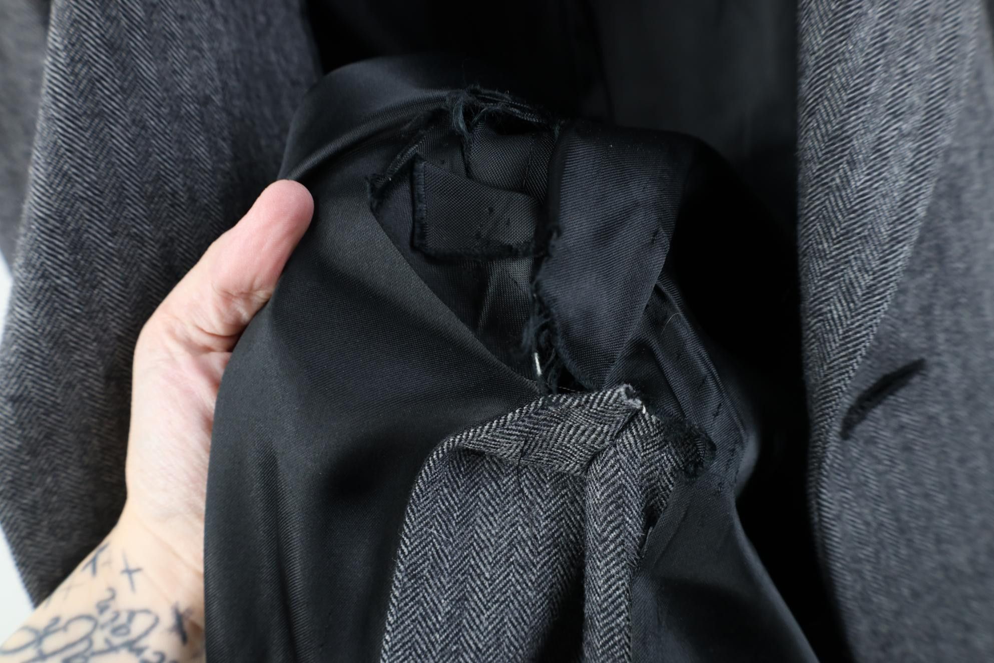 Vintage Vintage 60s 70s Streetwear Herringbone Overcoat Jacket USA Size US XXL / EU 58 / 5 - 14 Thumbnail