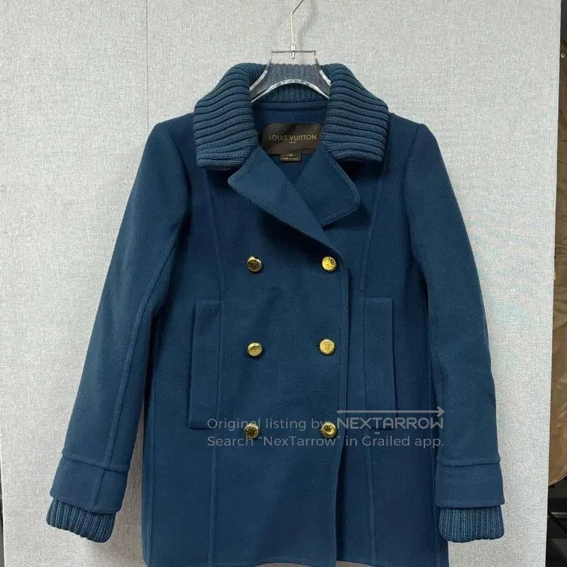 Louis Vuitton Louis Vuitton Blue Cotton Women's Coat . Size XXS / US 00 / IT 34 - 1 Thumbnail