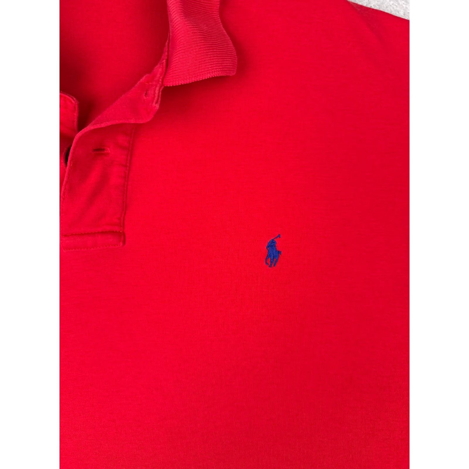 Ralph Lauren VINTAGE Ralph Lauren Polo Shirt Men L Red 100% Cotton Short Sleeve Logo Embroidered Button Collared Classic All Seasons Breathable Regular Size US L / EU 52-54 / 3 - 6 Thumbnail
