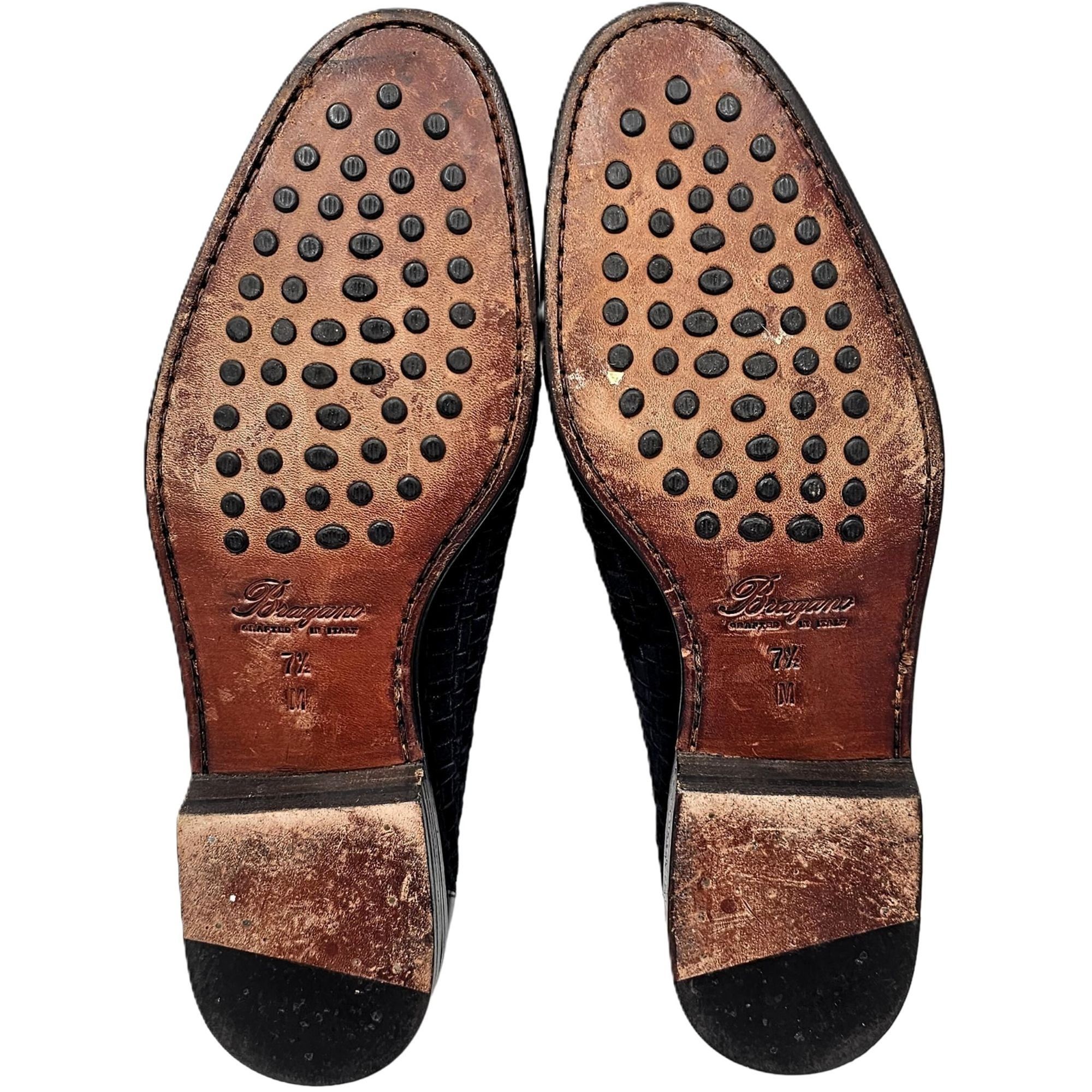 Bragano × Cole Haan Vintage Bragano Italy Woven Black Suede Dress Shoes Mens 7.5 Size US 7.5 / EU 40-41 - 3 Thumbnail
