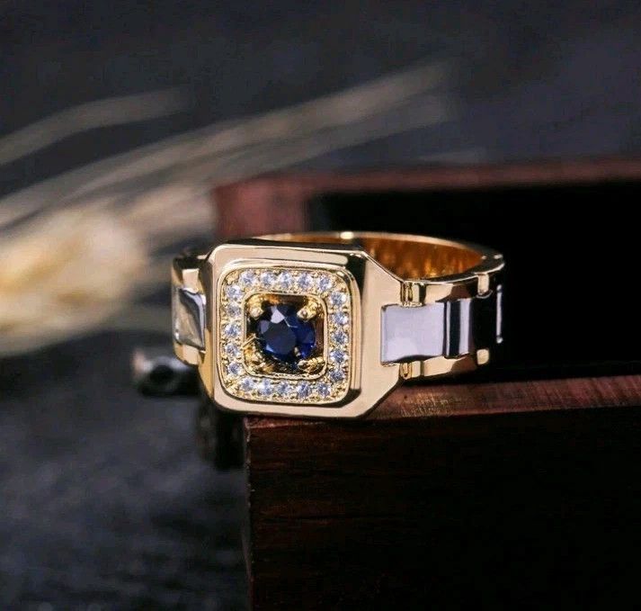 Other 18k Yellow Gold-Plated Ring for Men Cubic Zirconia Size 12 Size ONE SIZE - 1 Thumbnail