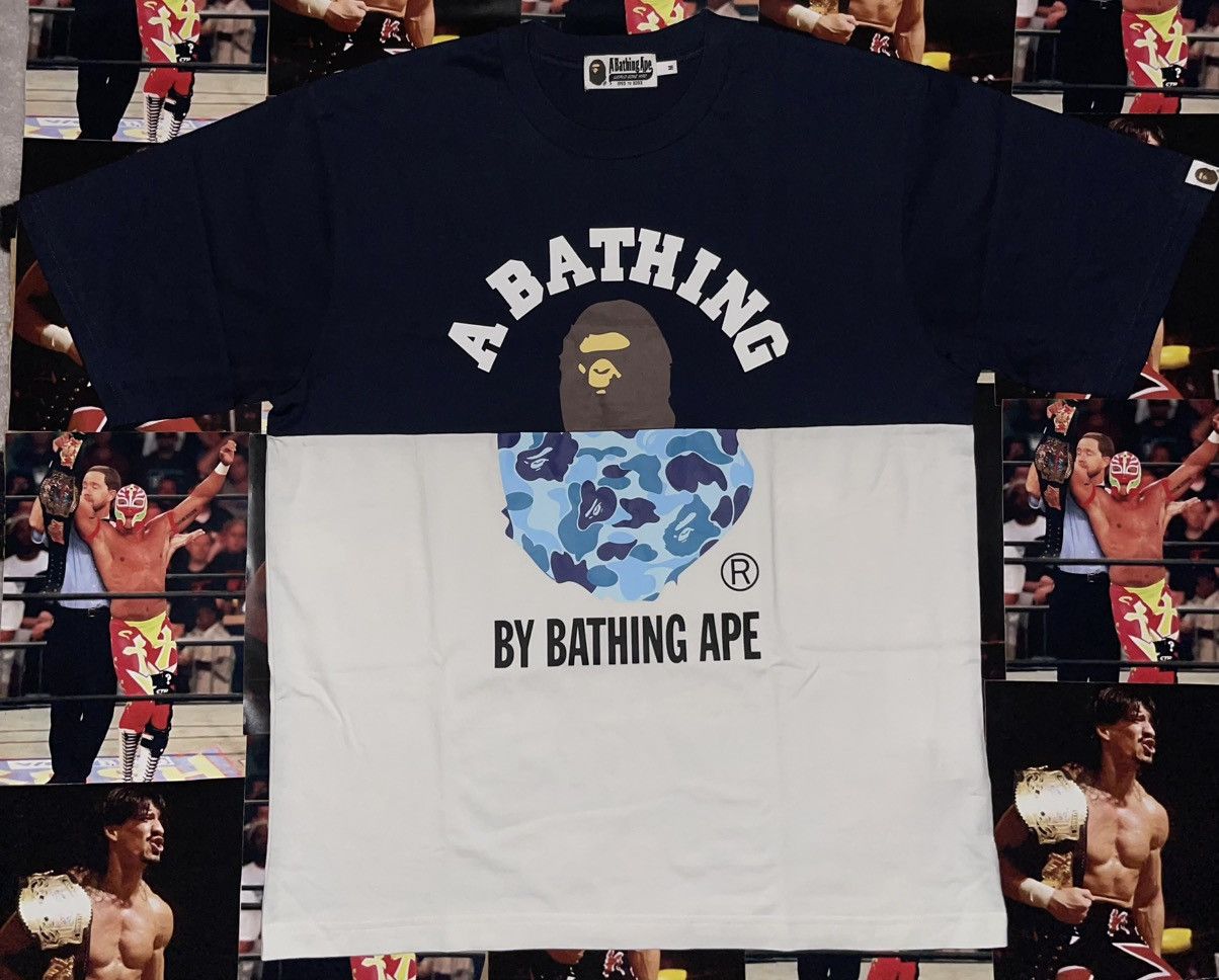 Bape Bape College & By Bathing Ape Relaxed Fit Tee (M) Size US M / EU 48-50 / 2 - 3 Thumbnail