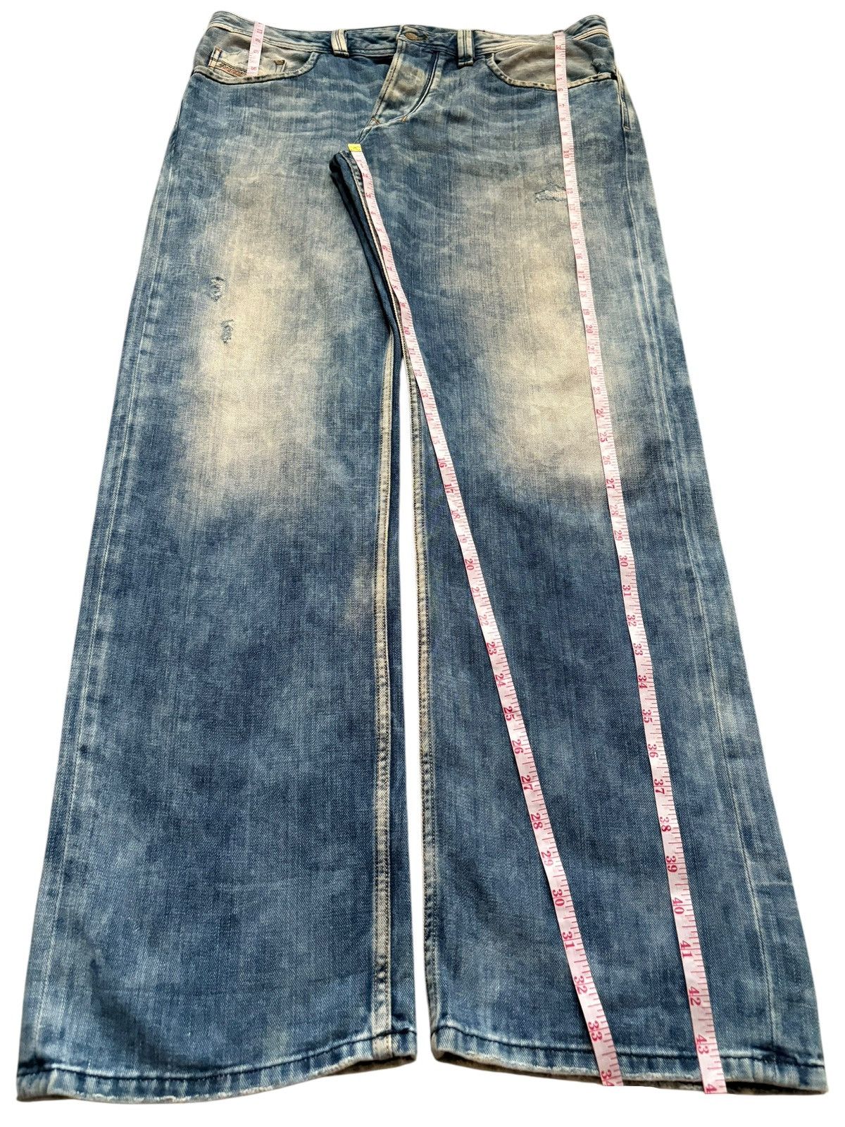 Diesel Vintage Diesel Mud Wash Distressed Loose Baggy Jeans Size US 37 - 14 Thumbnail