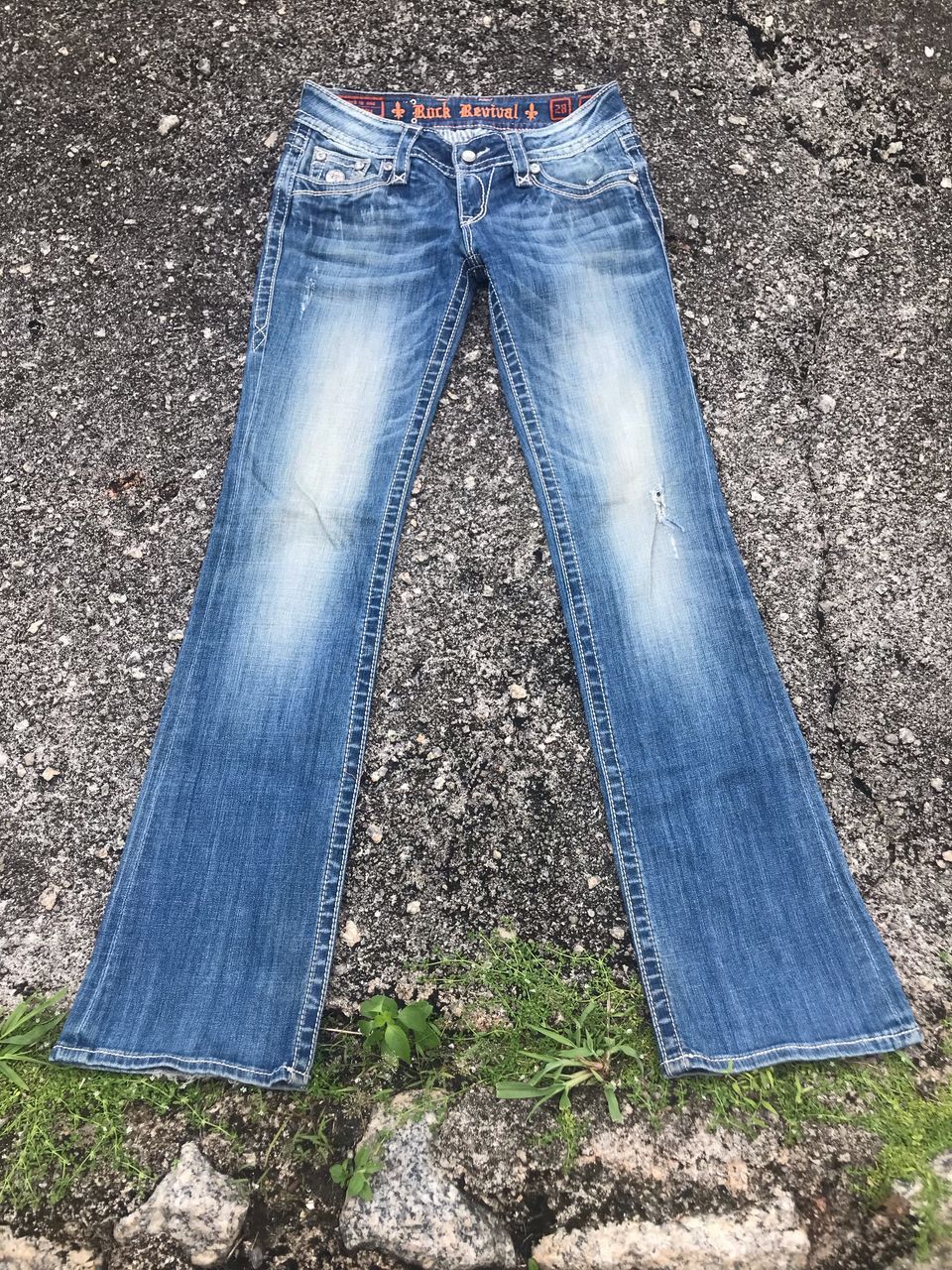 Hysteric Glamour × Le Grande Bleu (L.G.B.) × Rock Revival Y2k Rock Revival distressed flared jeans Size US 28 / EU 44 - 16 Thumbnail