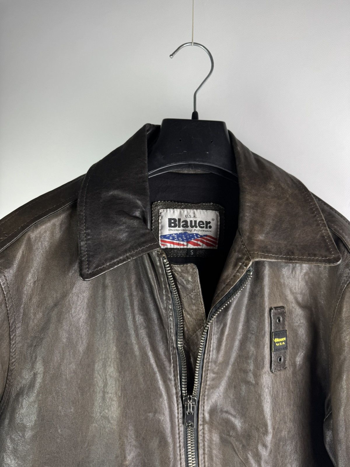 Other Vintage Blauer USA Leather Police Jacket Motorcycle 🇺🇸 Size US S / EU 44-46 / 1 - 3 Thumbnail