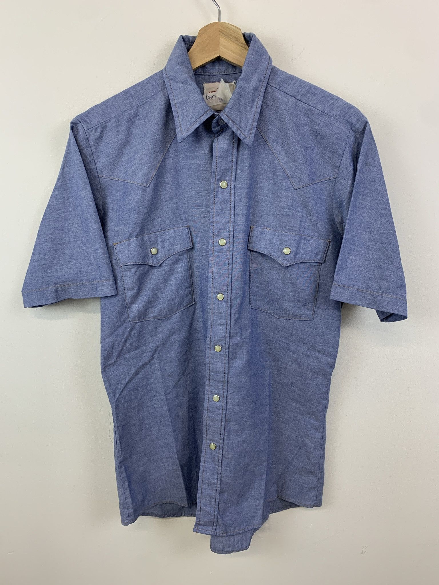Flannel × Vintage Vintage Western Pearl Snap Contrast Stitch Shirt Size S Size US S / EU 44-46 / 1 - 1 Thumbnail