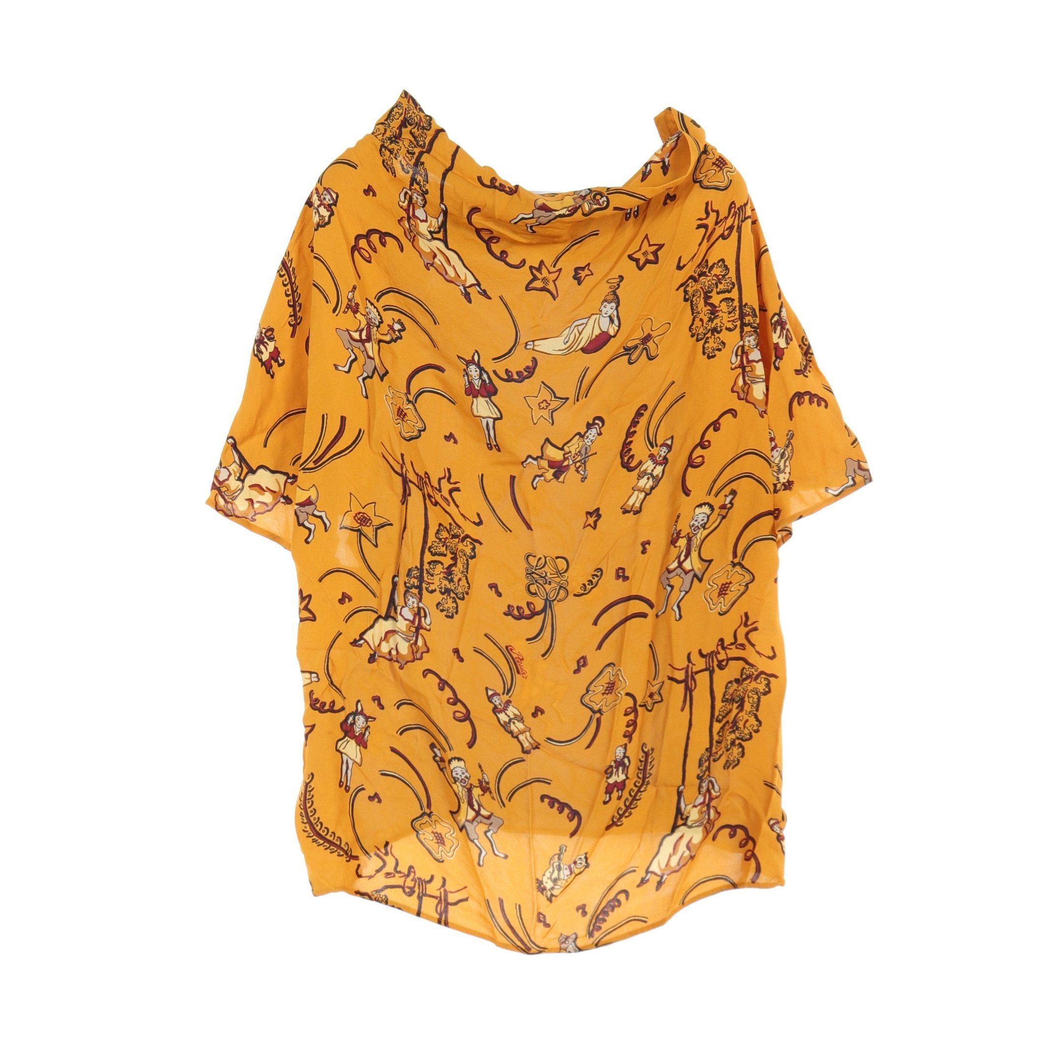 Loewe Loewe Ibiza Blouse Rayon Orange Light Blue Multicolor Size ONE SIZE - 1 Thumbnail
