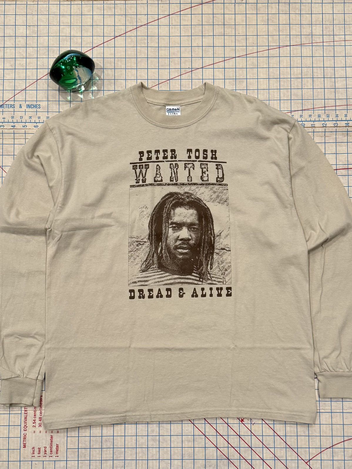 Band Tees Peter Tosh Wanted Dead or Alive Long Sleeve Shirt Beige XL Size US XL / EU 56 / 4 - 2 Thumbnail