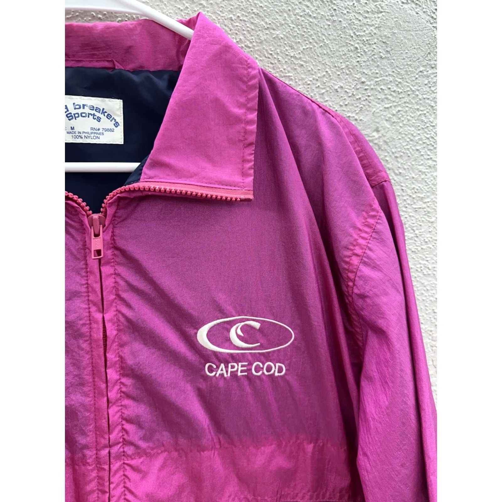 Pinko Wind Breakers Sports Womens Windbreaker Zip Up Pink XS? (Original Size M) VTG Size M / US 6-8 / IT 42-44 - 3 Thumbnail