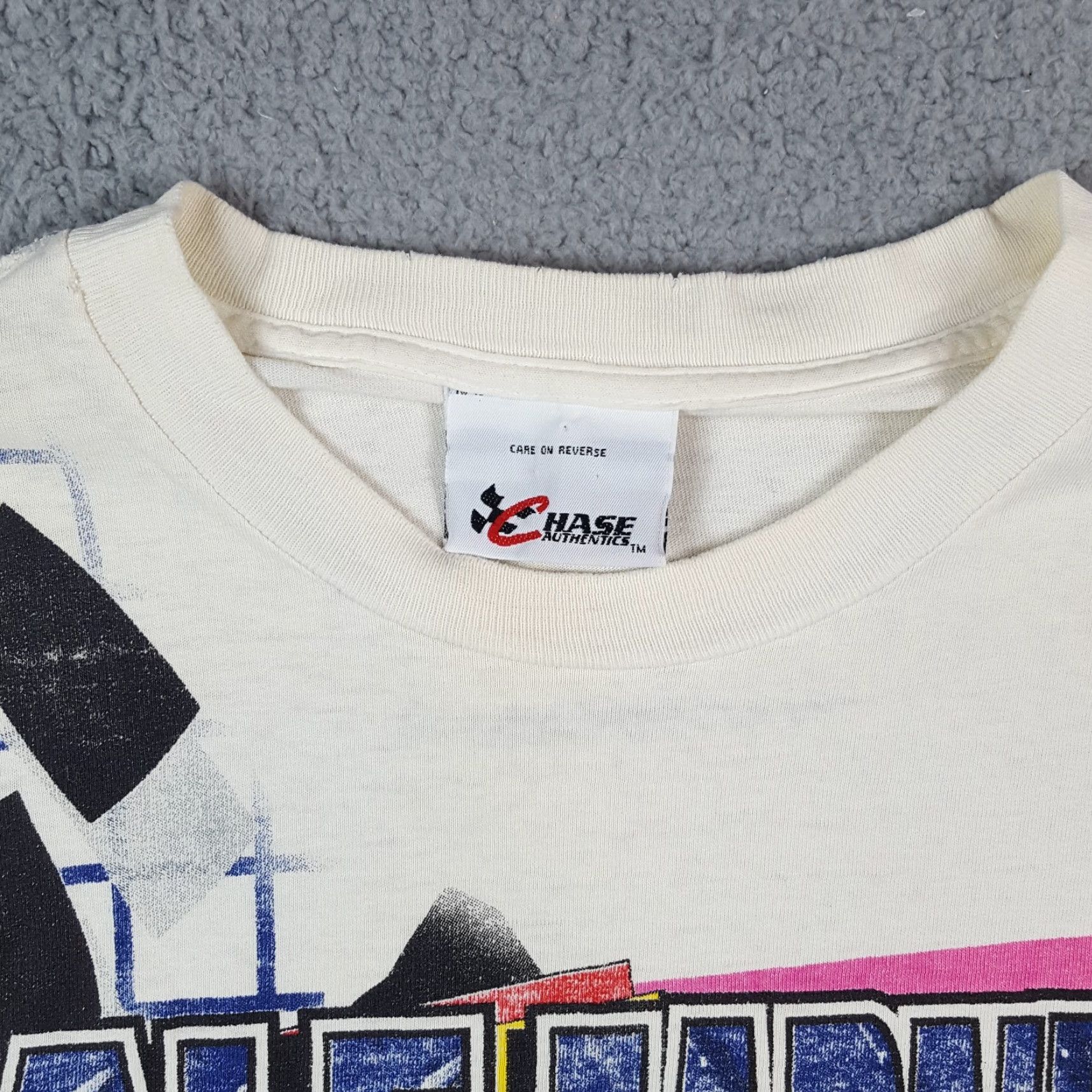 Chase Authentics VINTAGE Chase Authentics NASCAR T-Shirt Men 2XL Short Sleeve Cotton White All Over Print Y2K 90s Retro Grunge Size US XXL / EU 58 / 5 - 5 Thumbnail