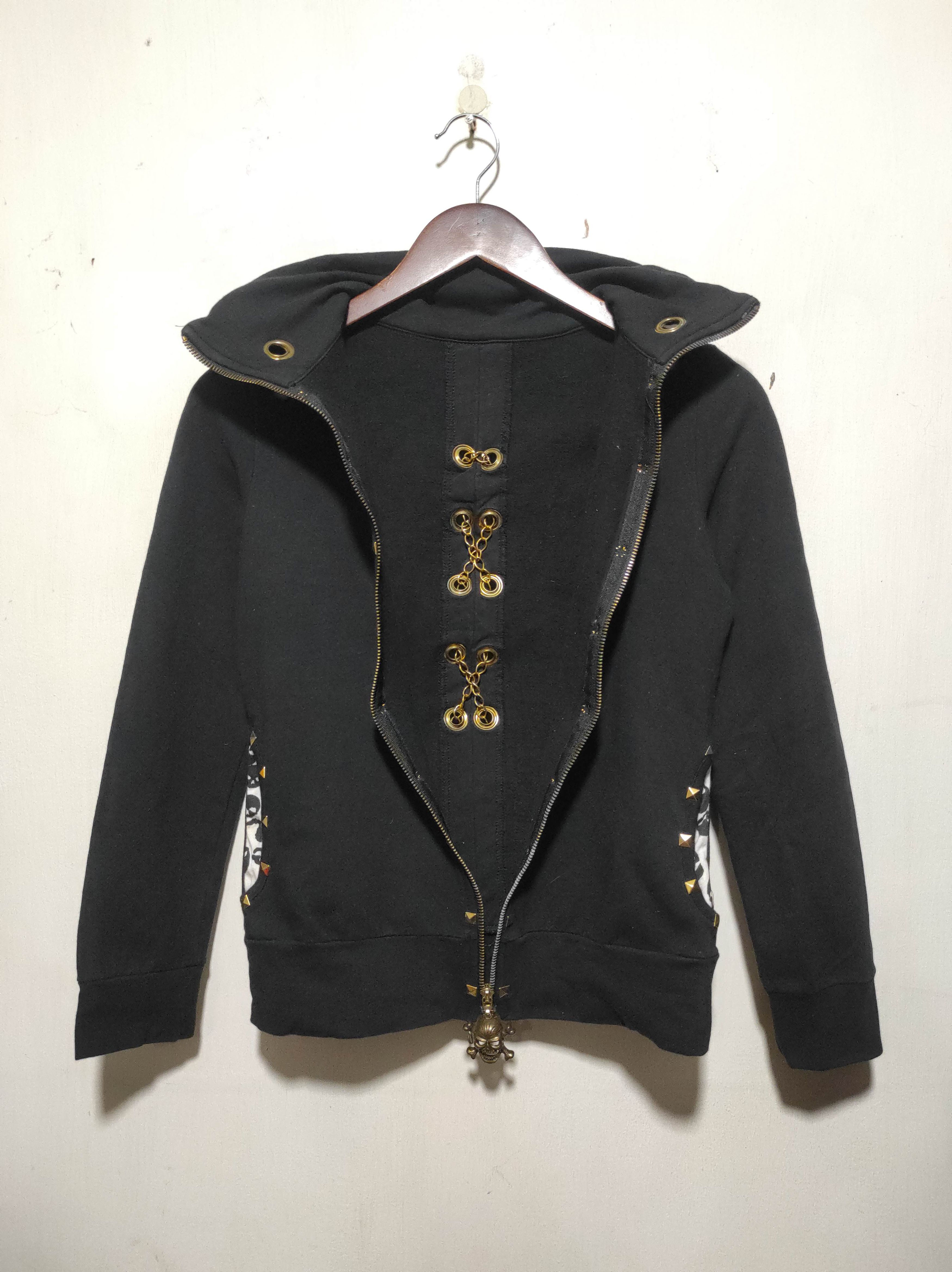 14th Addiction Black Zip Skull Sweater Ifsixwasnine Lgb Style Size XS / US 0-2 / IT 36-38 - 1 Thumbnail
