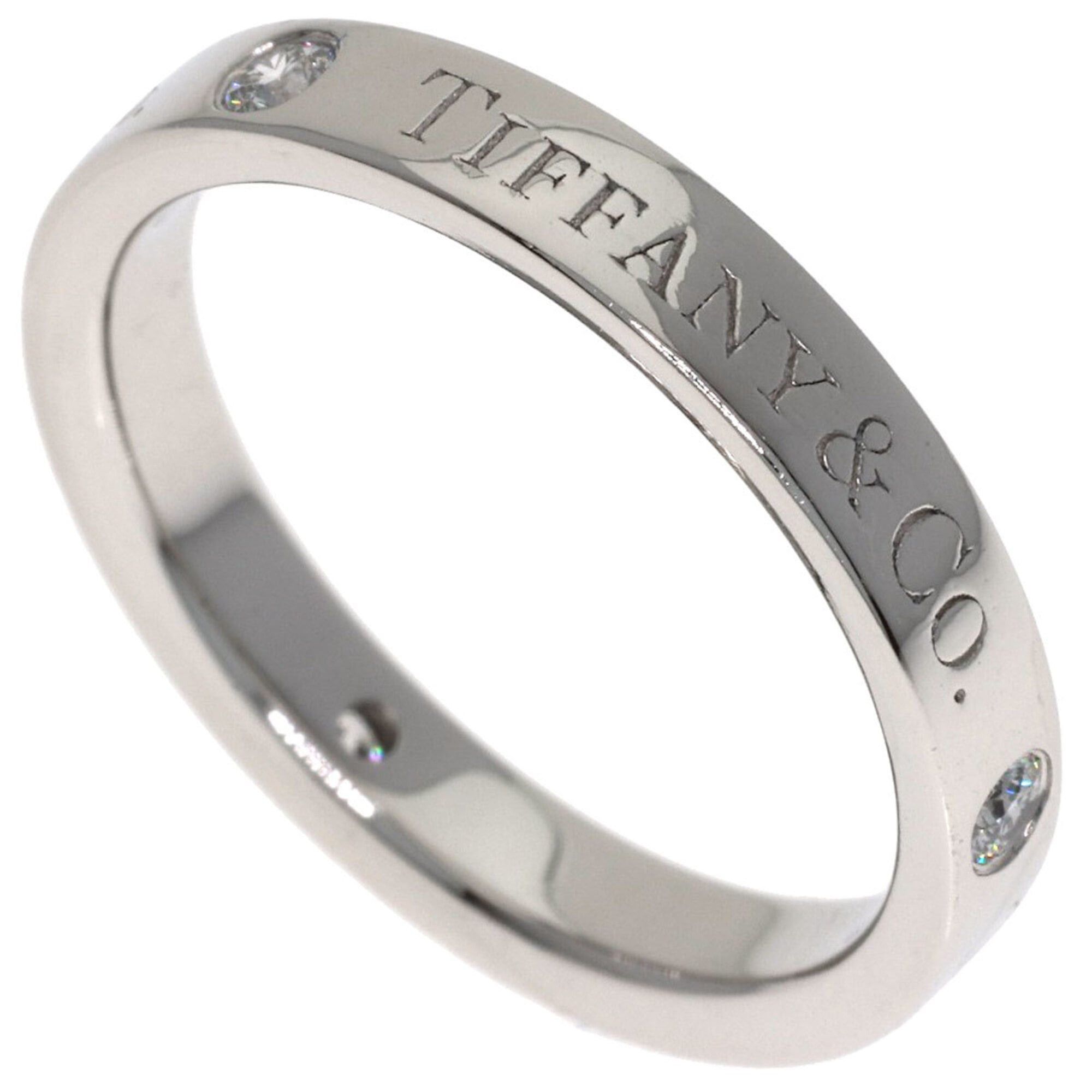 Tiffany & Co. Tiffany & Co. Flat Band Diamond Ring, Platinum PT950, Women's Ring. Size ONE SIZE - 1 Thumbnail